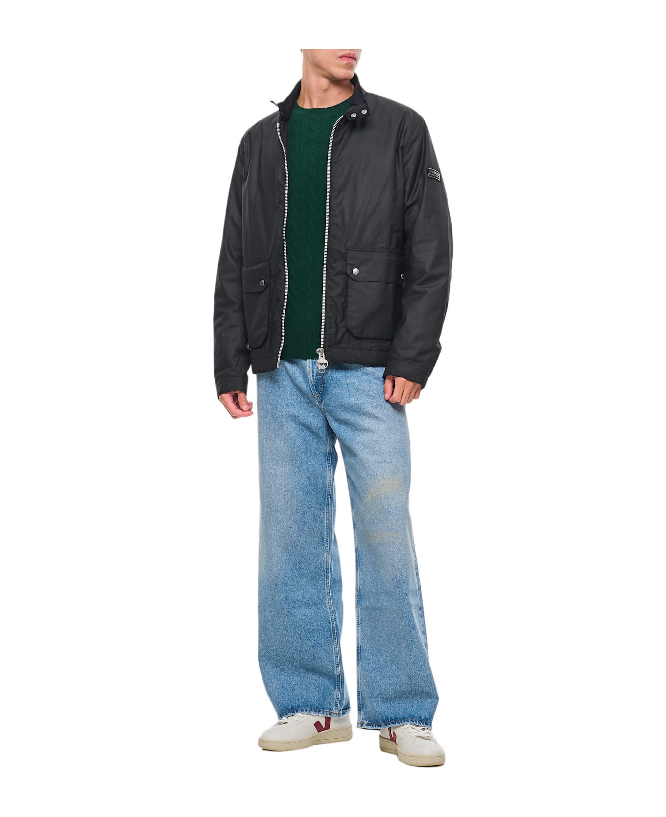 Barbour Lutlaw Harrington Wax Jacket - Black