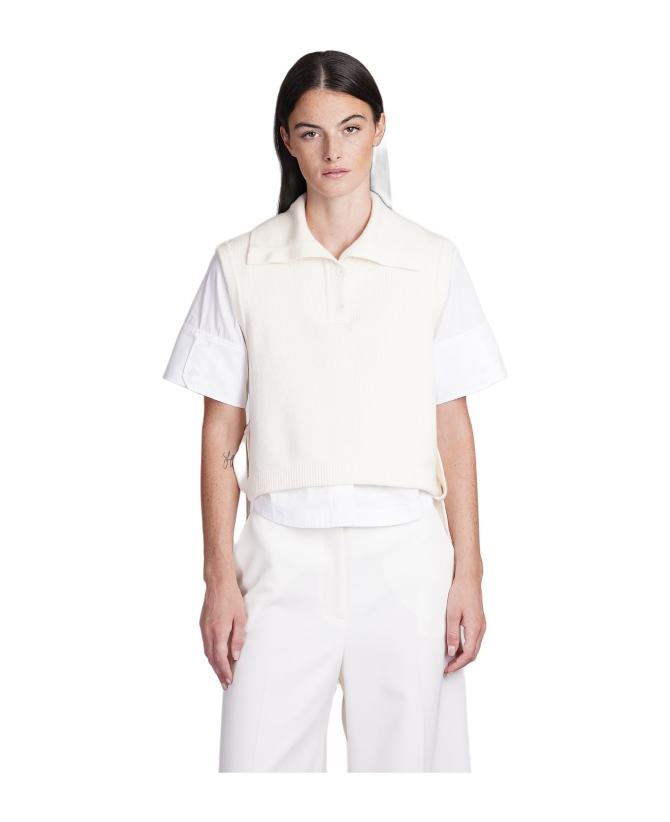 Simkhai Leanna Topwear In Beige Cotton - beige