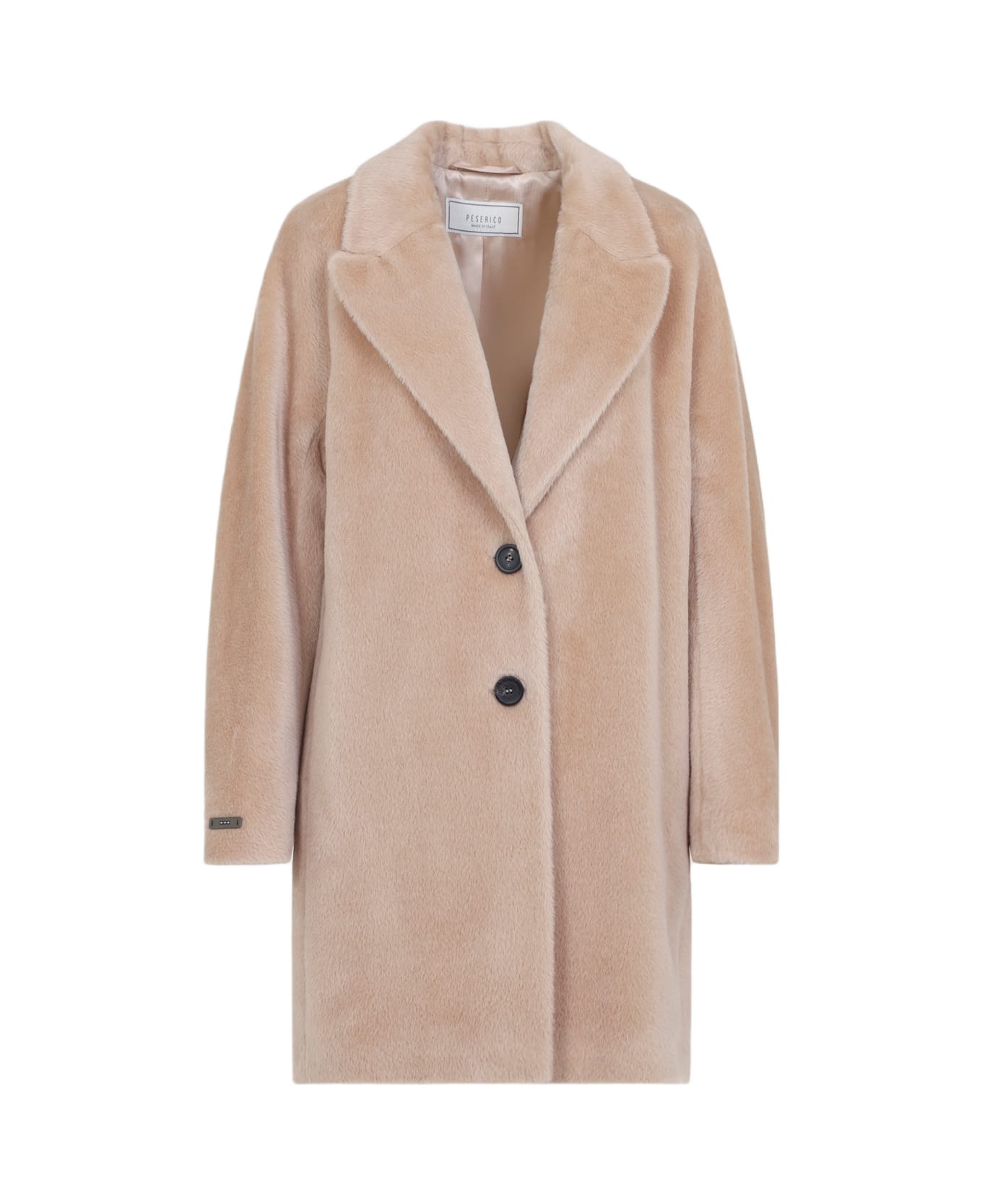 Peserico Bear Cocoon Coat - Beige Ambrato
