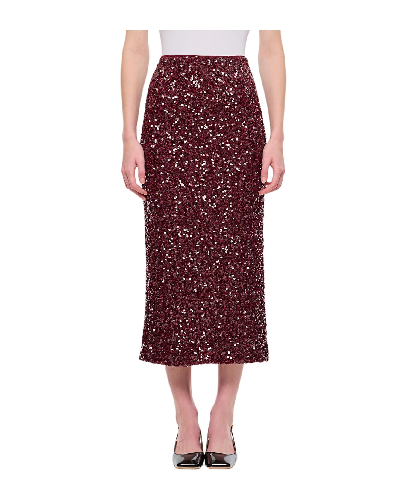Rotate by Birger Christensen Sequin Midi Pencil Skirt - Non definito