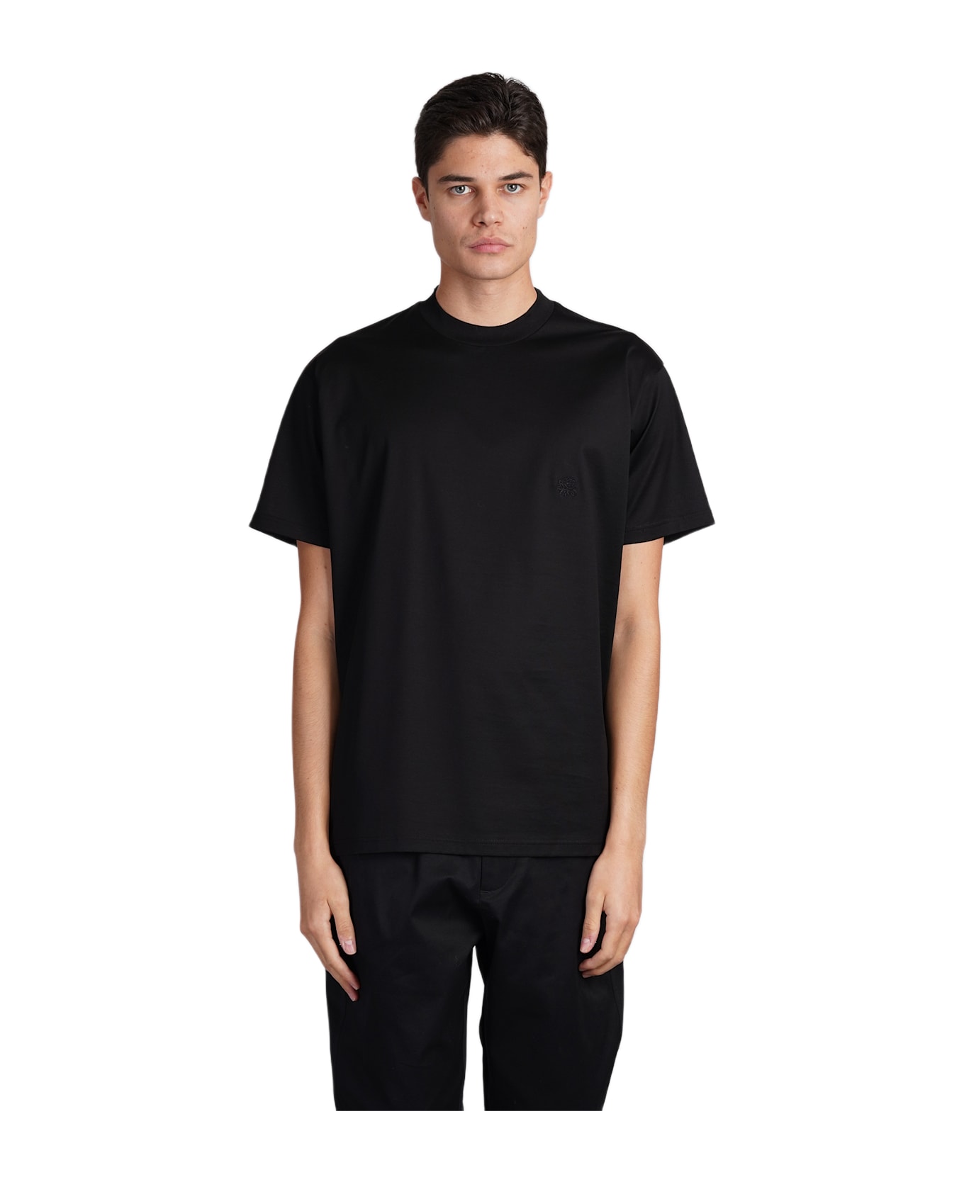 Low Brand B150 Rose T-shirt In Black Cotton - black