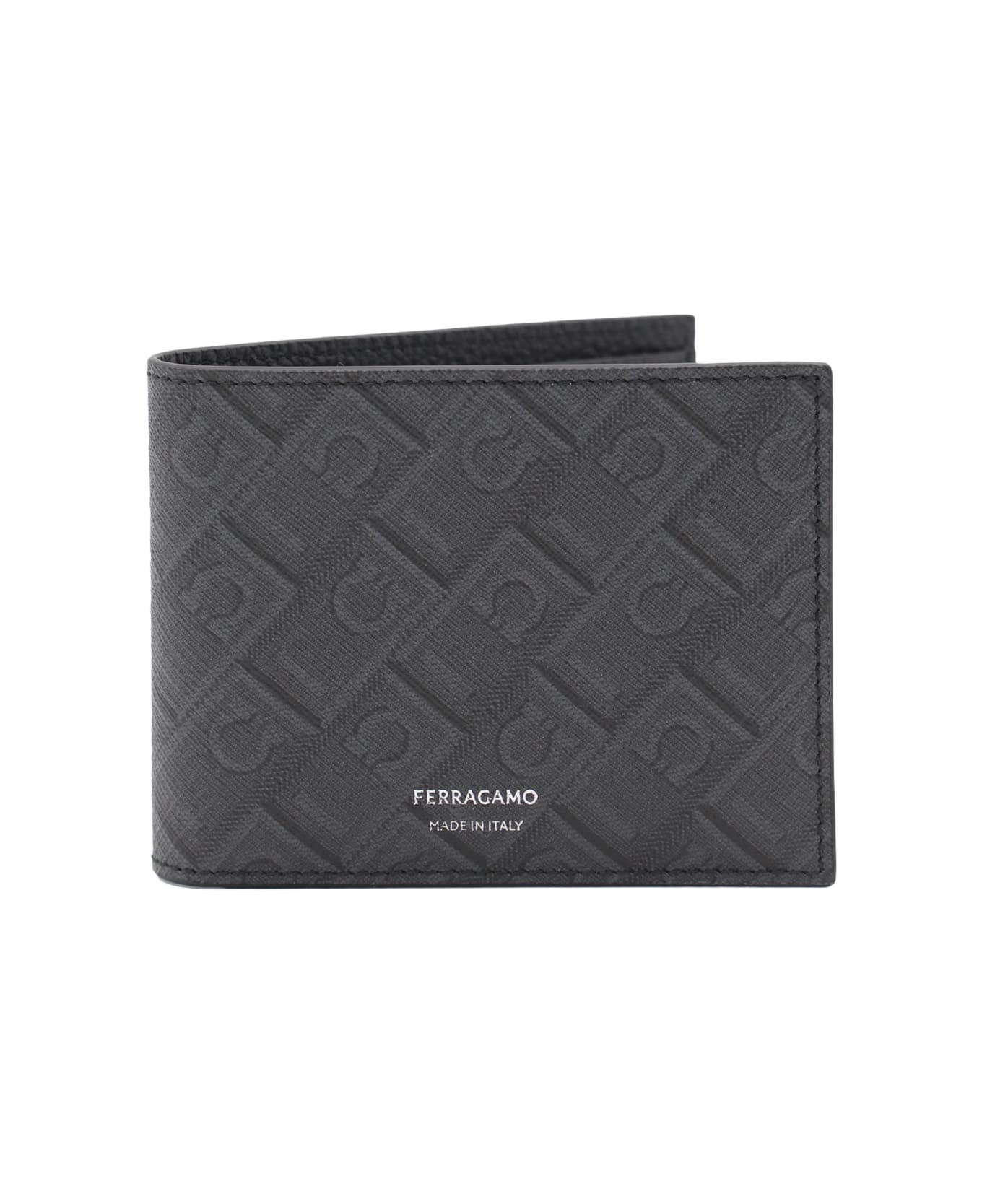 Ferragamo Black Leather Wallet - BLACK