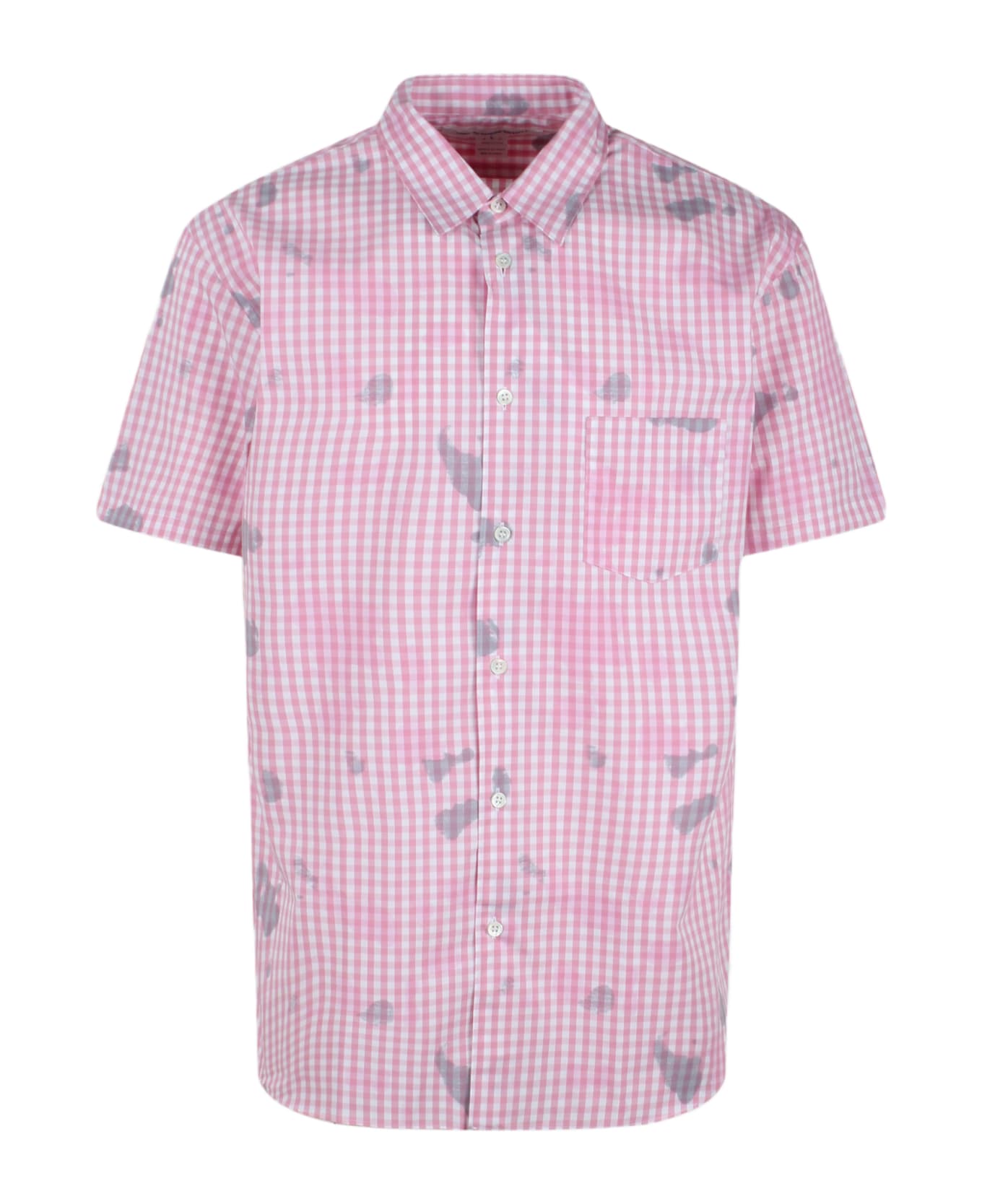 Comme des Garçons Shirt Checked Poplin Shirt - Pink & Purple