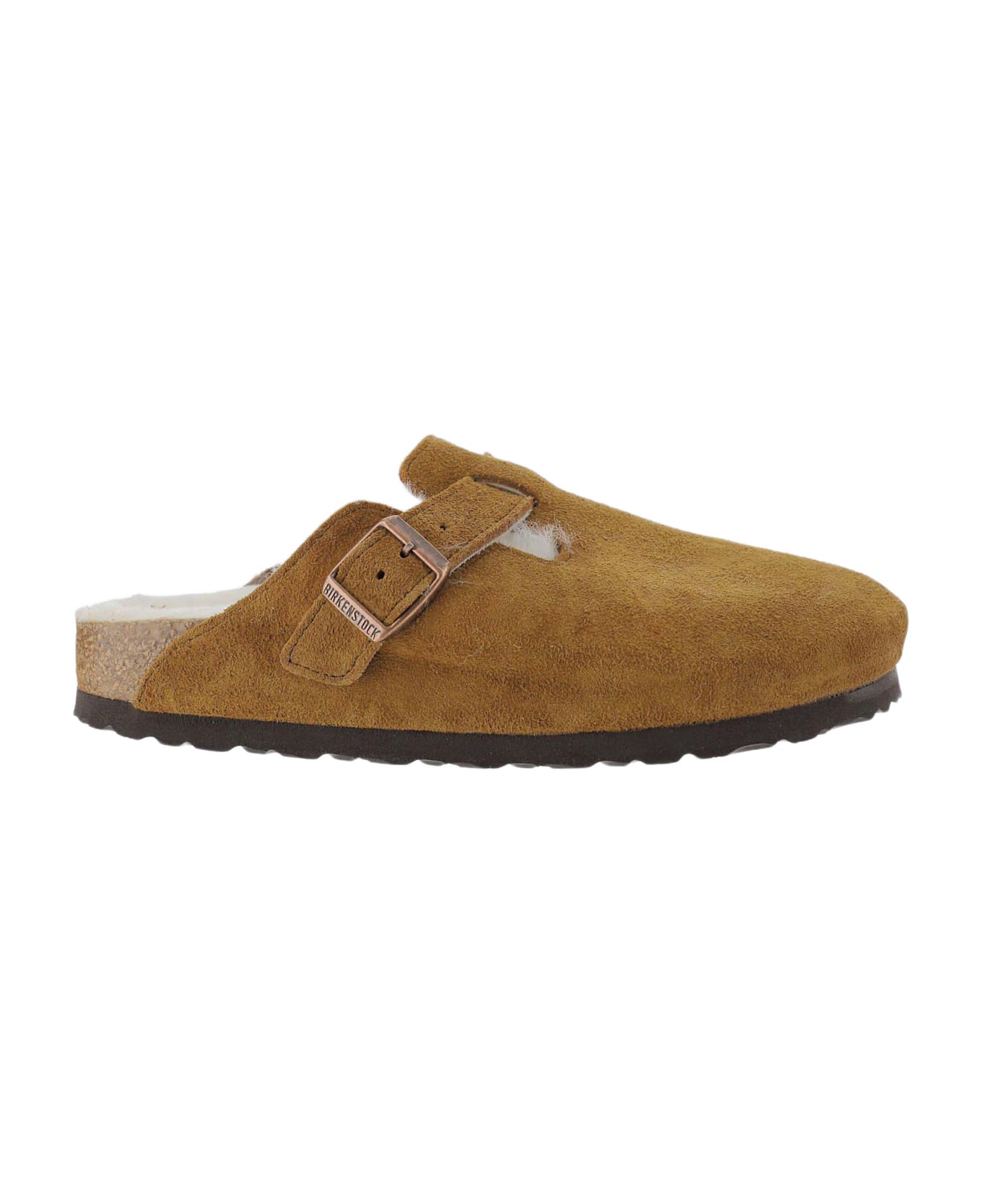 Birkenstock Boston Mules With Shearling - Beige