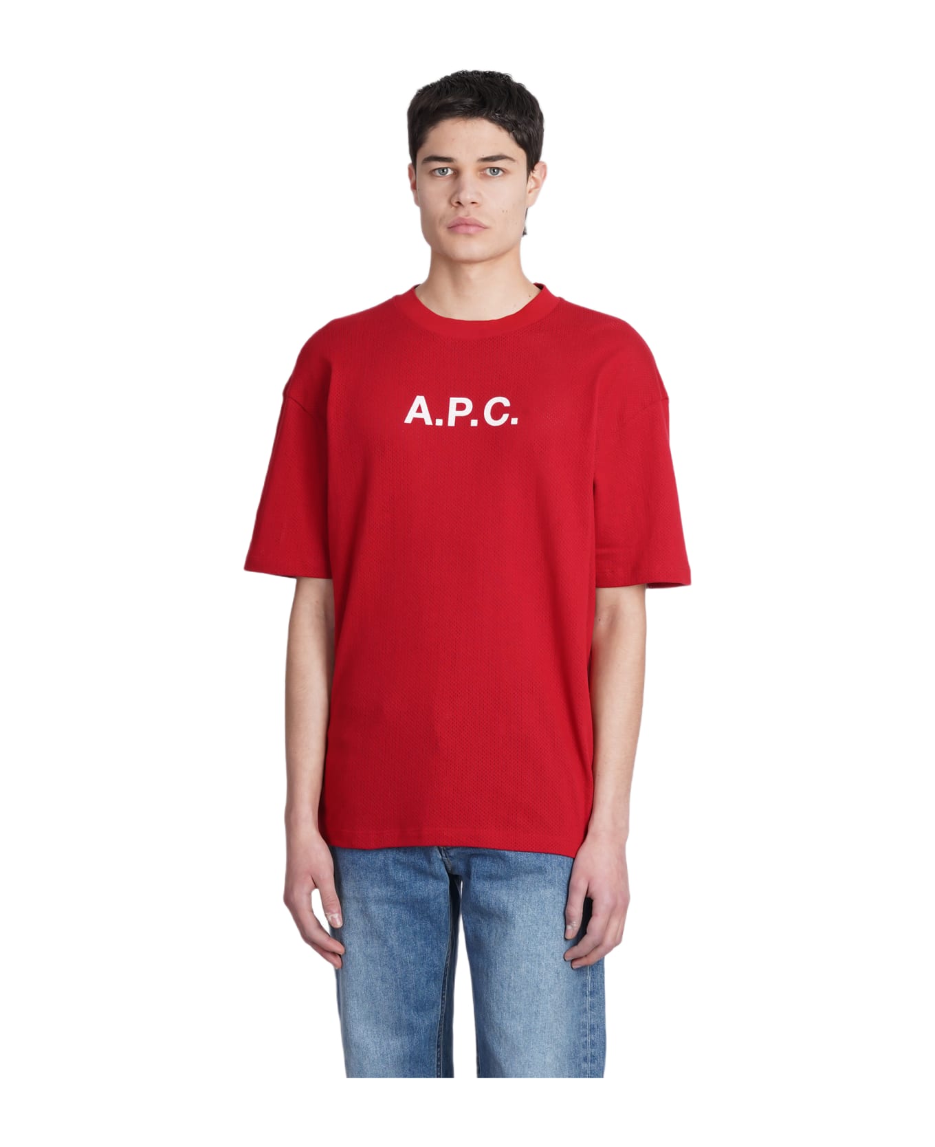 A.P.C. Moran T-shirt In Red Cotton - red