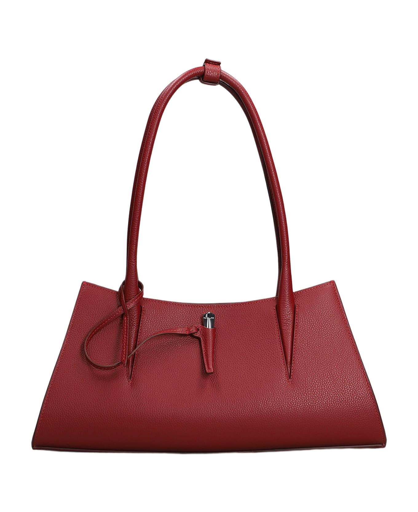 Mugler Shoulder Bag In Red Leather - red