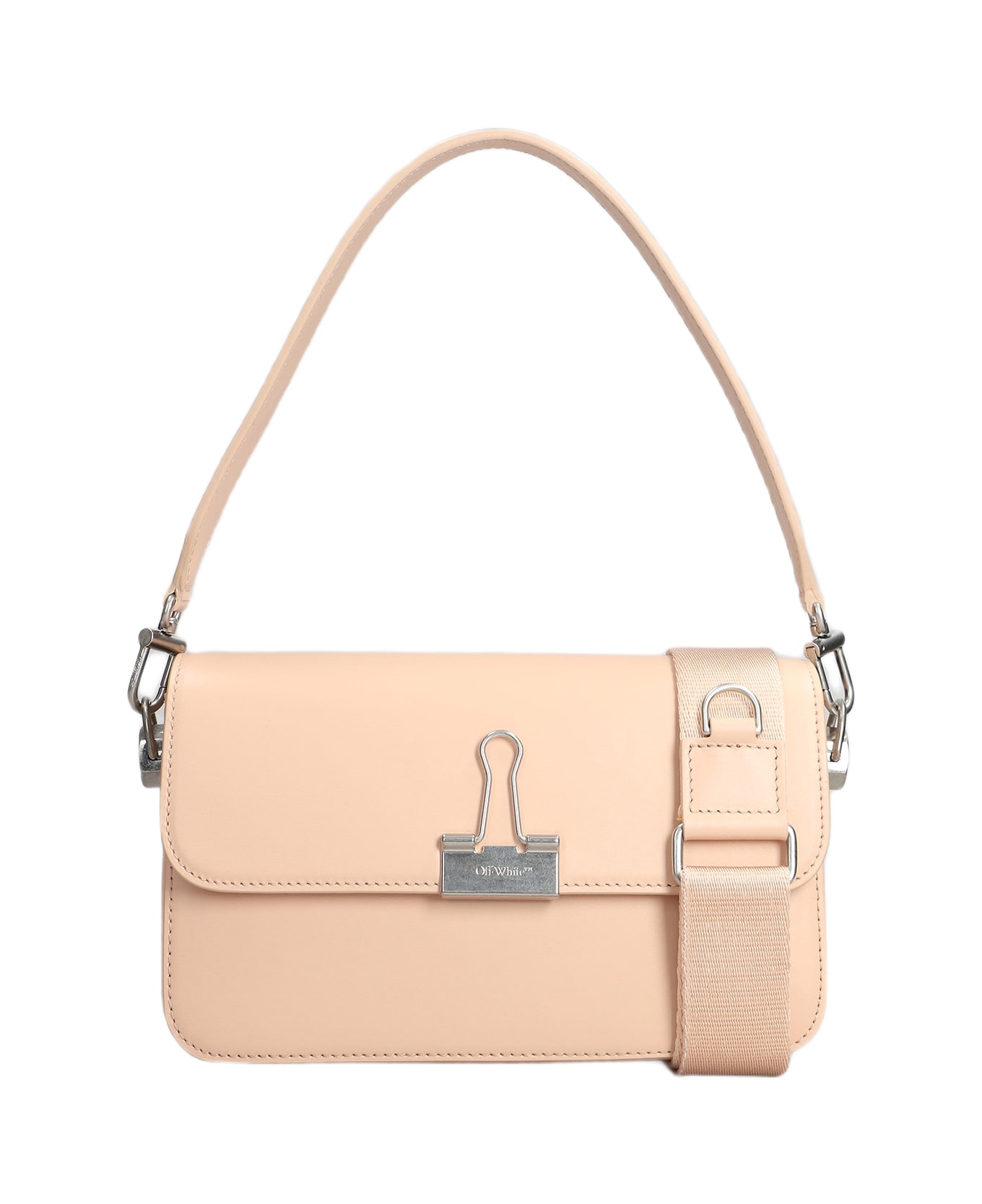 Off-White Shoulder Bag In Orange Leather - orange