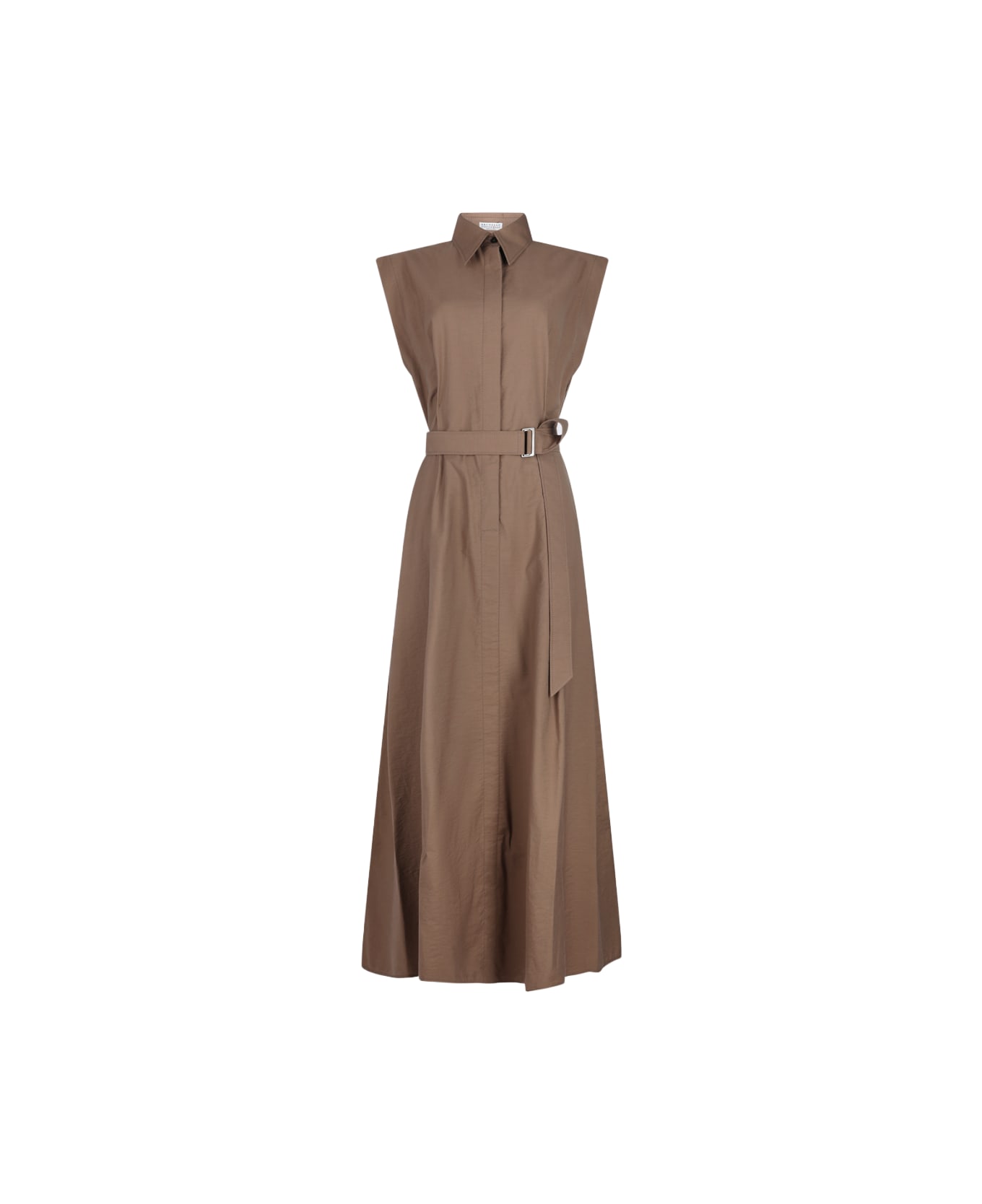 Brunello Cucinelli Brown Cotton Dress - Leather Brown
