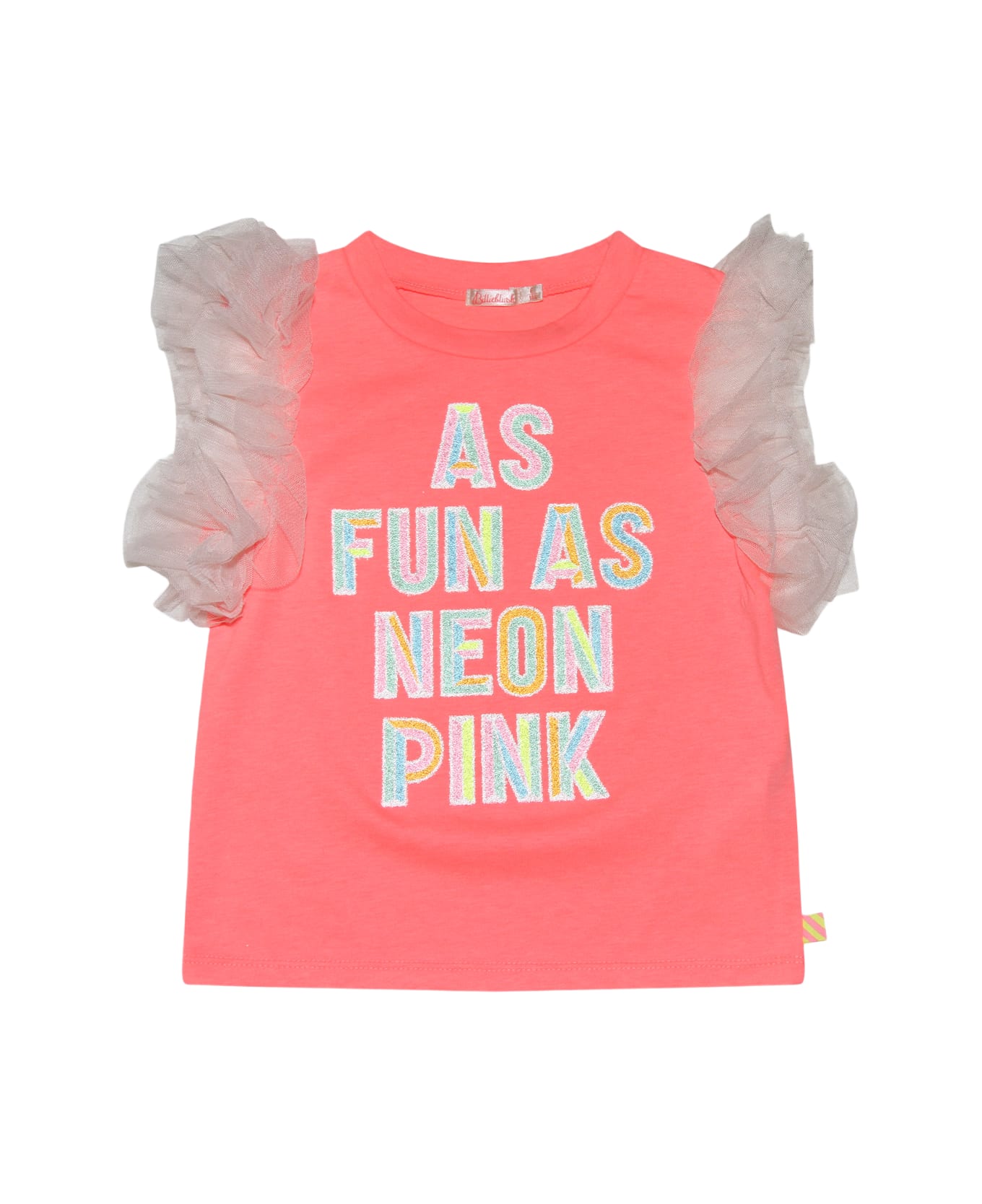 Billieblush Pink Multicolour Cotton Blend T-shirt - Fuchsia