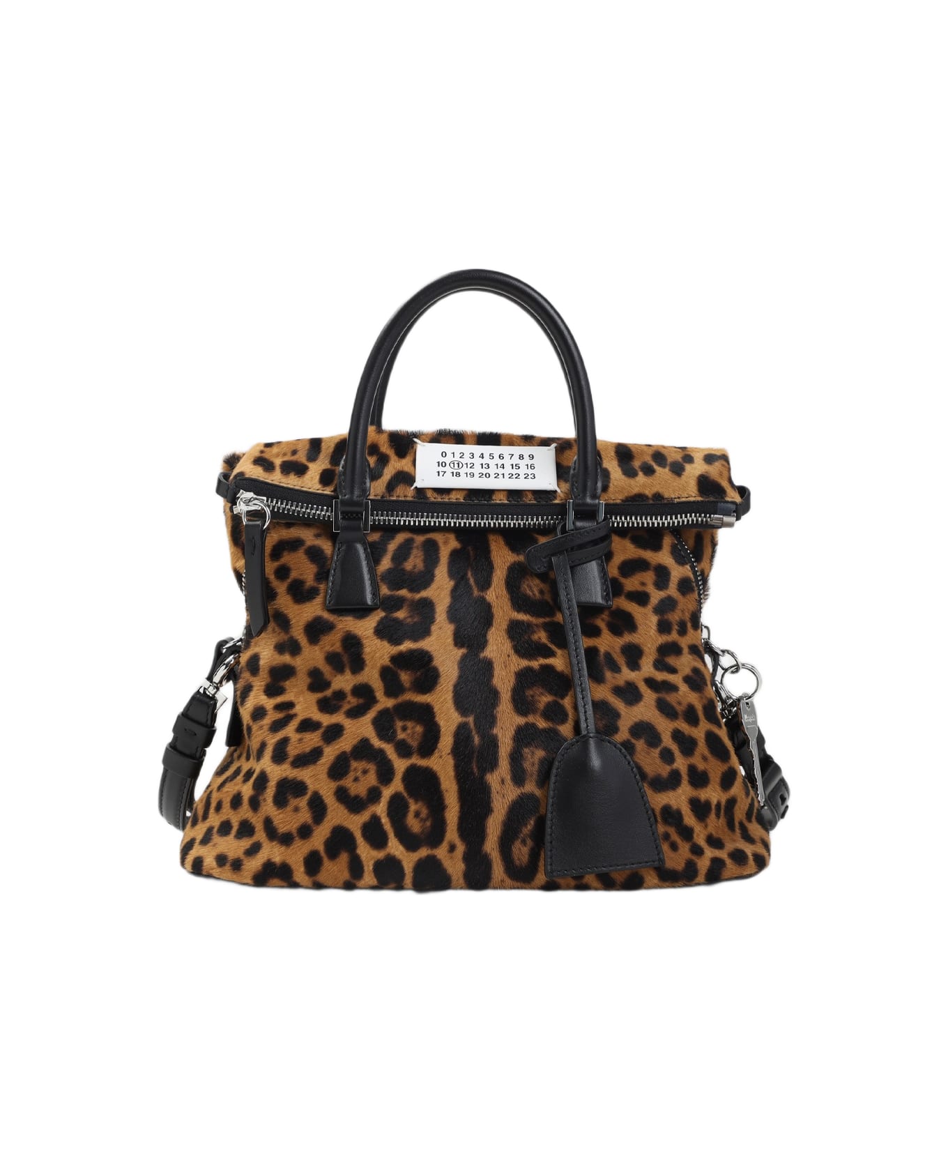 Maison Margiela 5ac Loved To Death Mini Handbag - Leopard Black