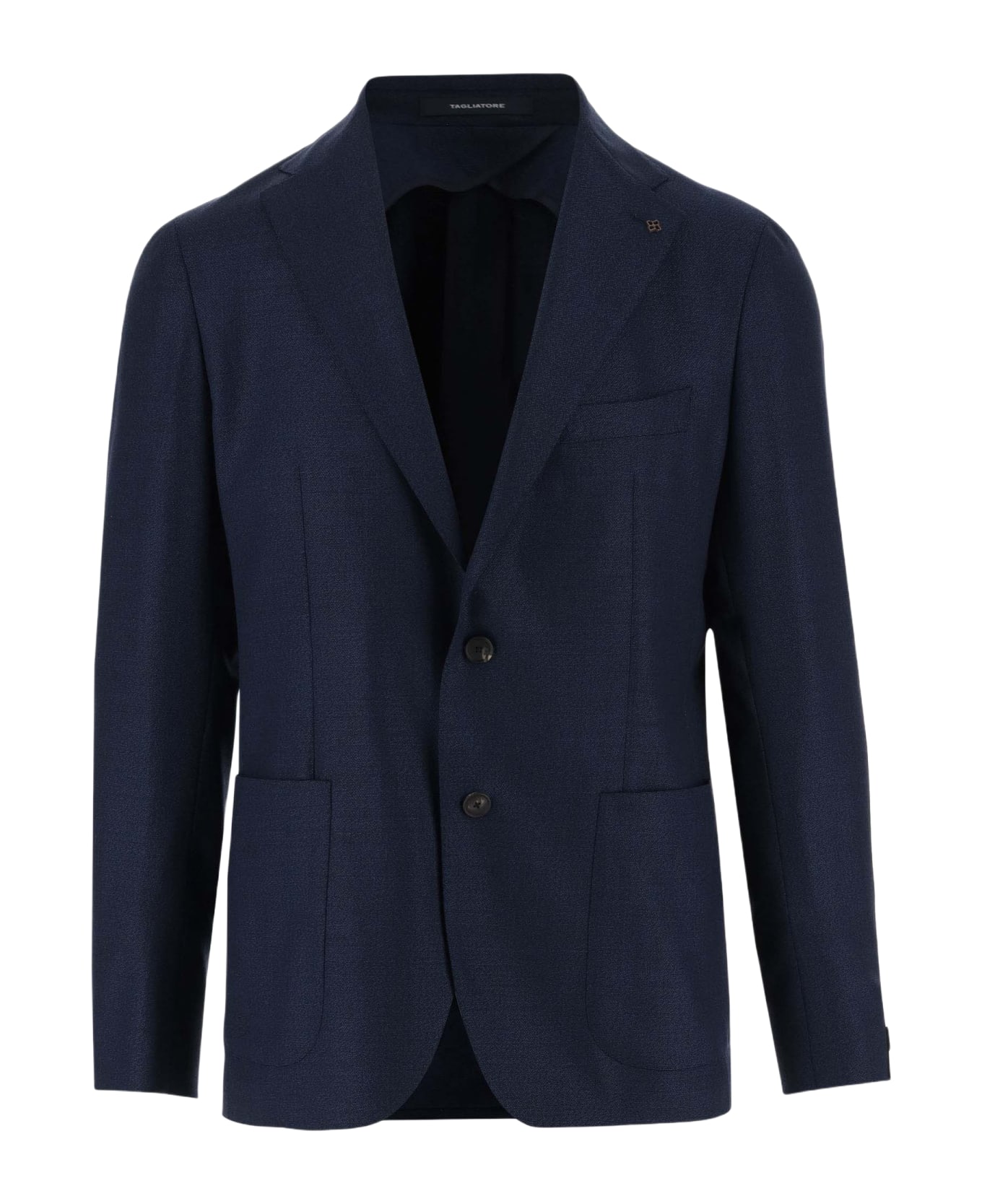 Tagliatore Stretch Wool Single-breasted Jacket - Blue ブレザー