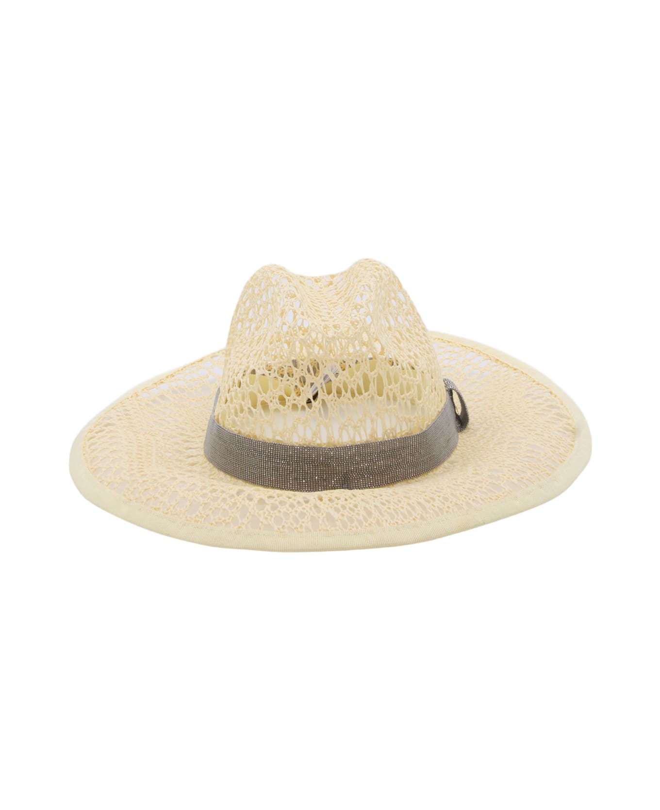 Brunello Cucinelli Beige Fedora Hat