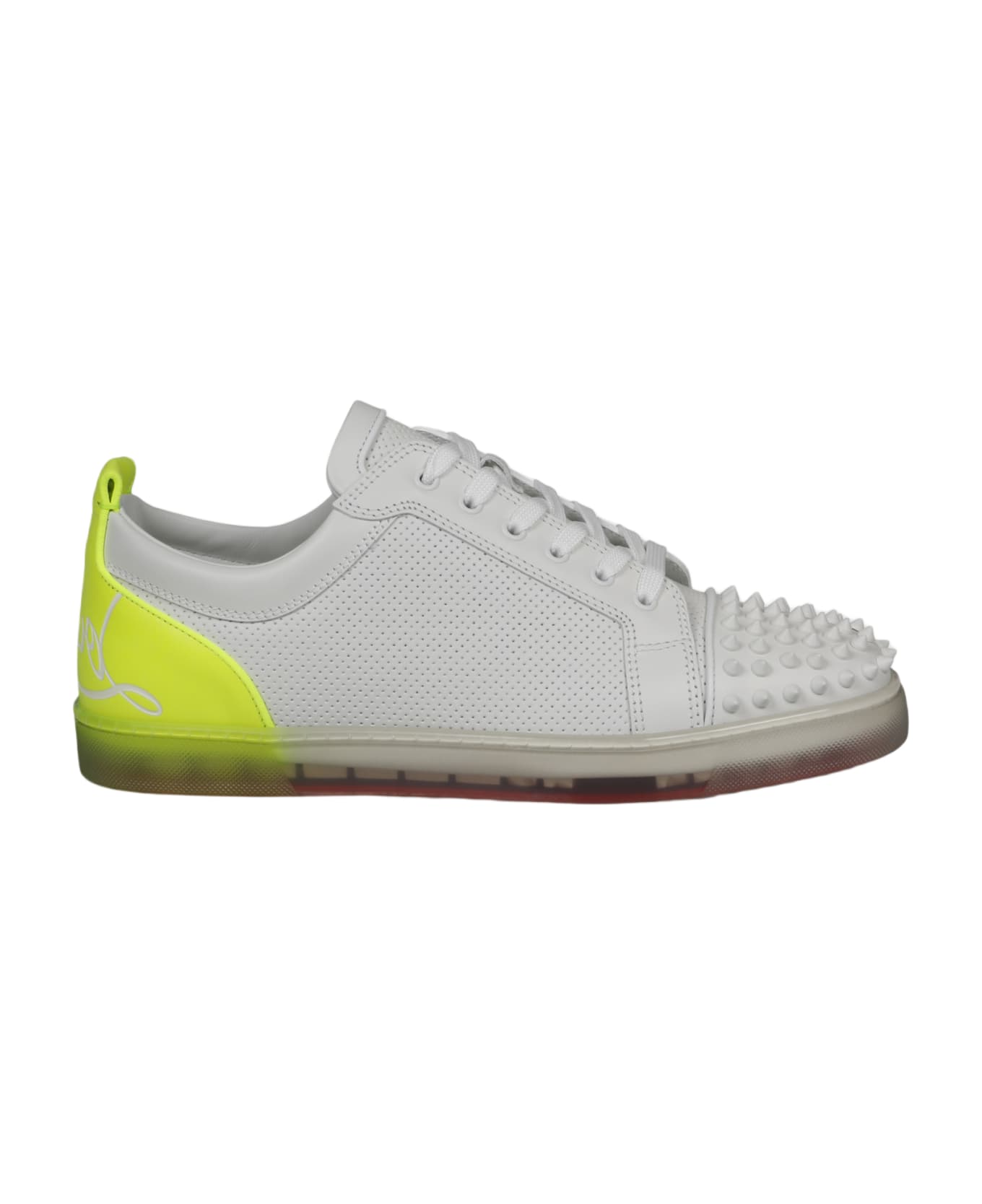 Christian Louboutin Men's Fun Louis Perforated Leather Low-Top Sneakers