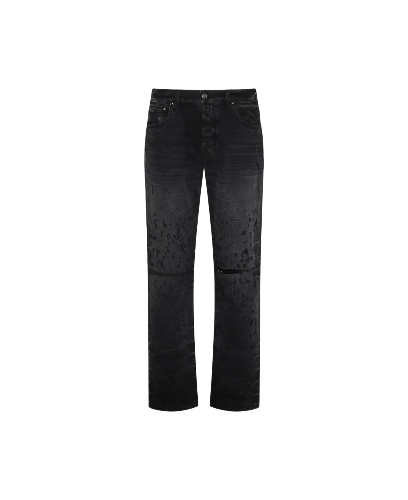 AMIRI Black Cotton Denim Jeans - FADED BLACK