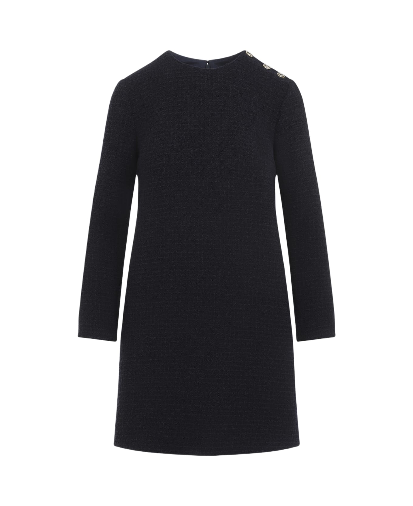 Gucci Dark Blue Bouclã© Dress - NIGHTSKY