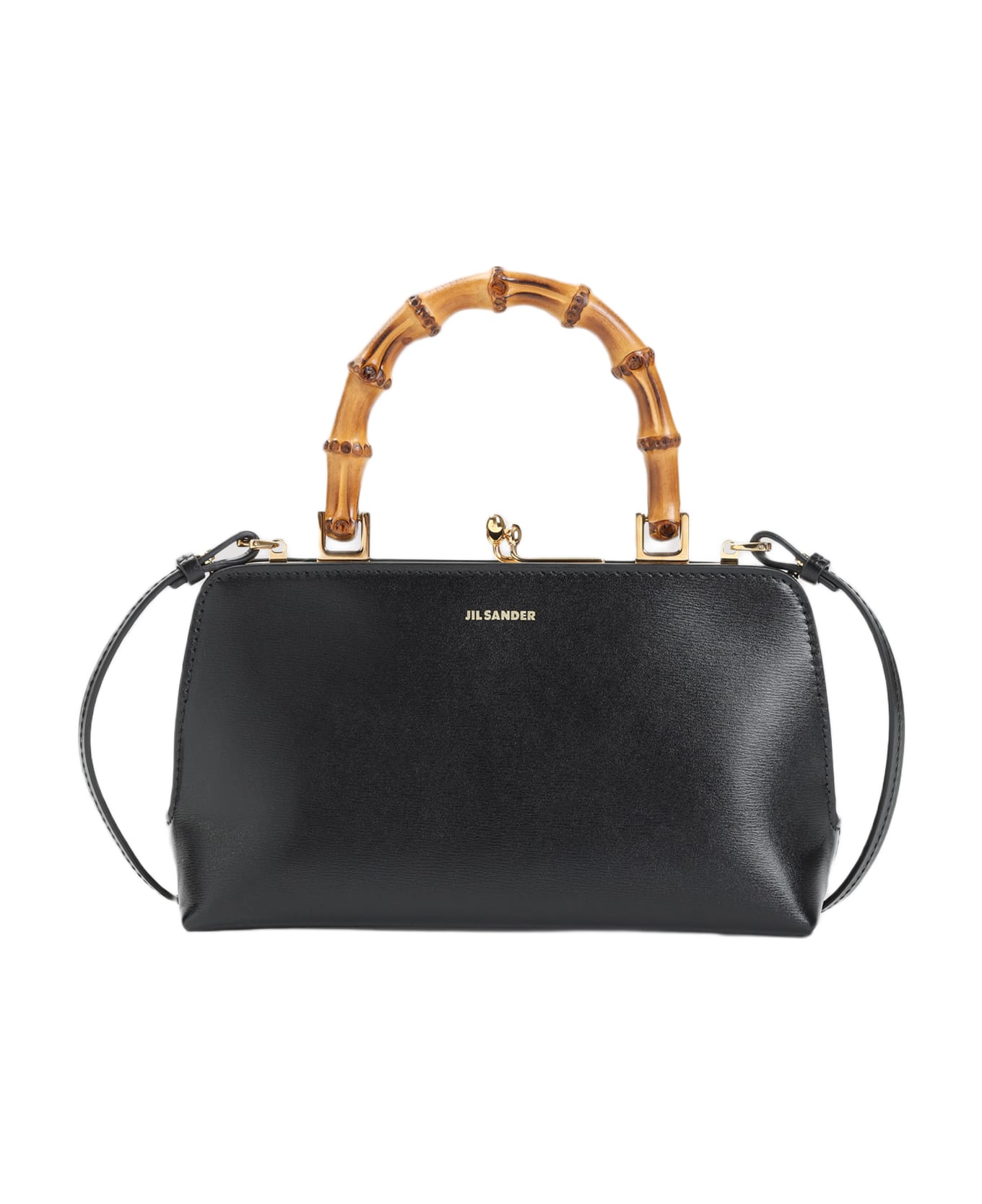 Jil Sander Goji Mini Bamboo Bag - Nero