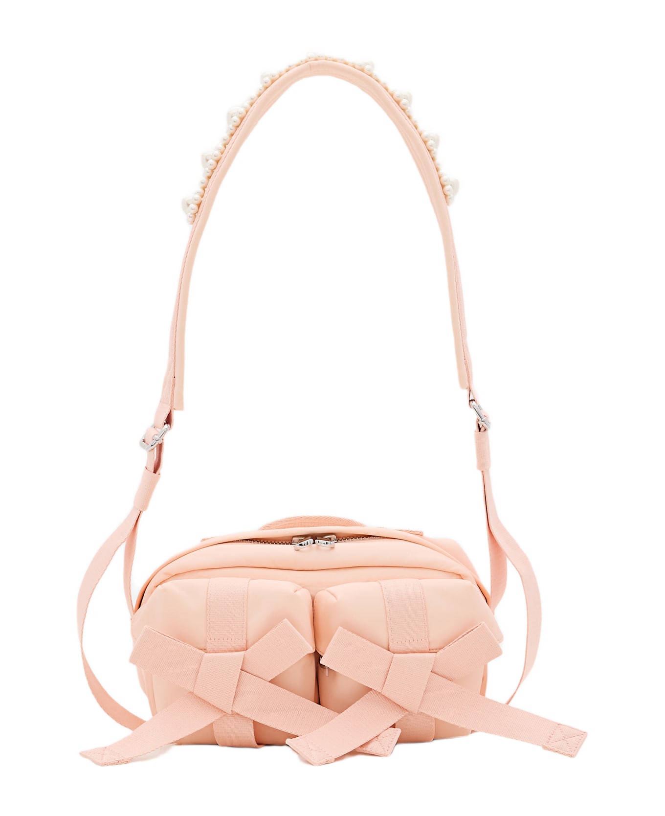 Simone Rocha Beaded Classic Bow Crossbody Bag - Pink