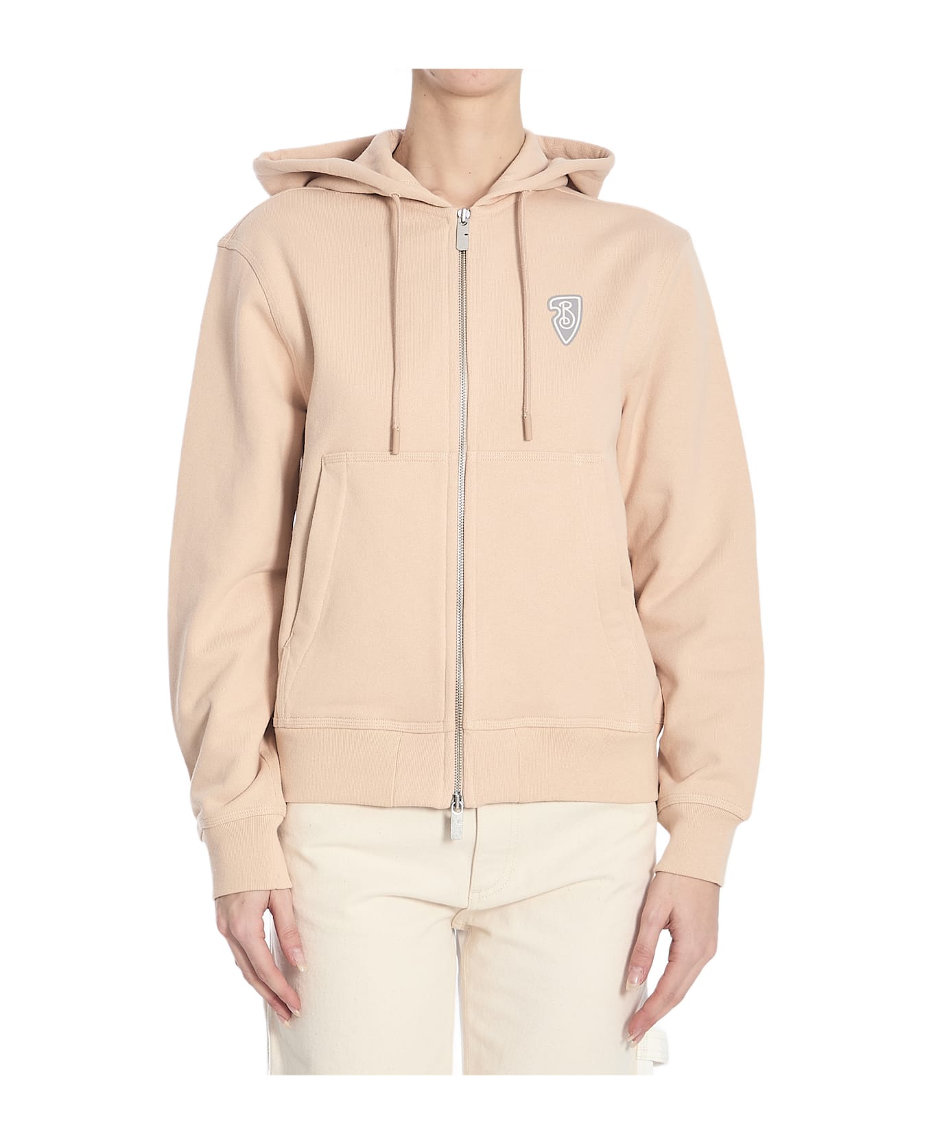 Burberry Cotton Hoodie - Beige