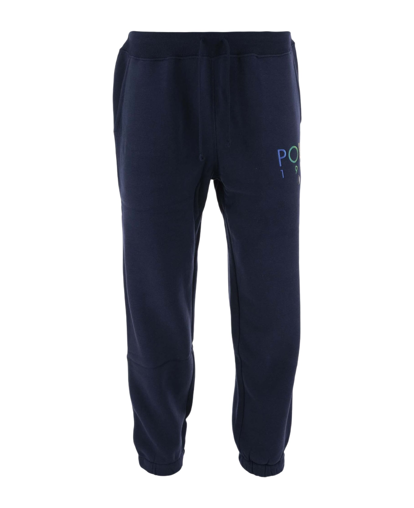 Ralph Lauren Cotton Blend Joggers With Logo - Blue ボトムス
