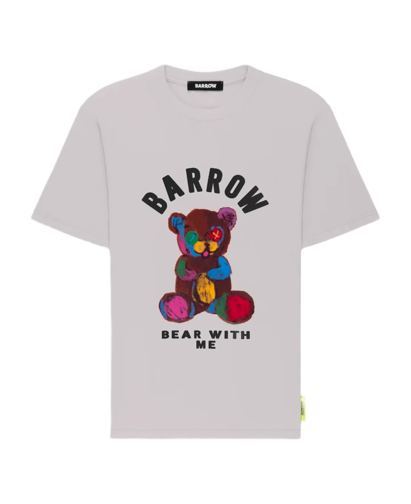 Barrow Jersey T-shirt Unisex Off white cotton t-shirt with Teddy bear front print - Crema シャツ