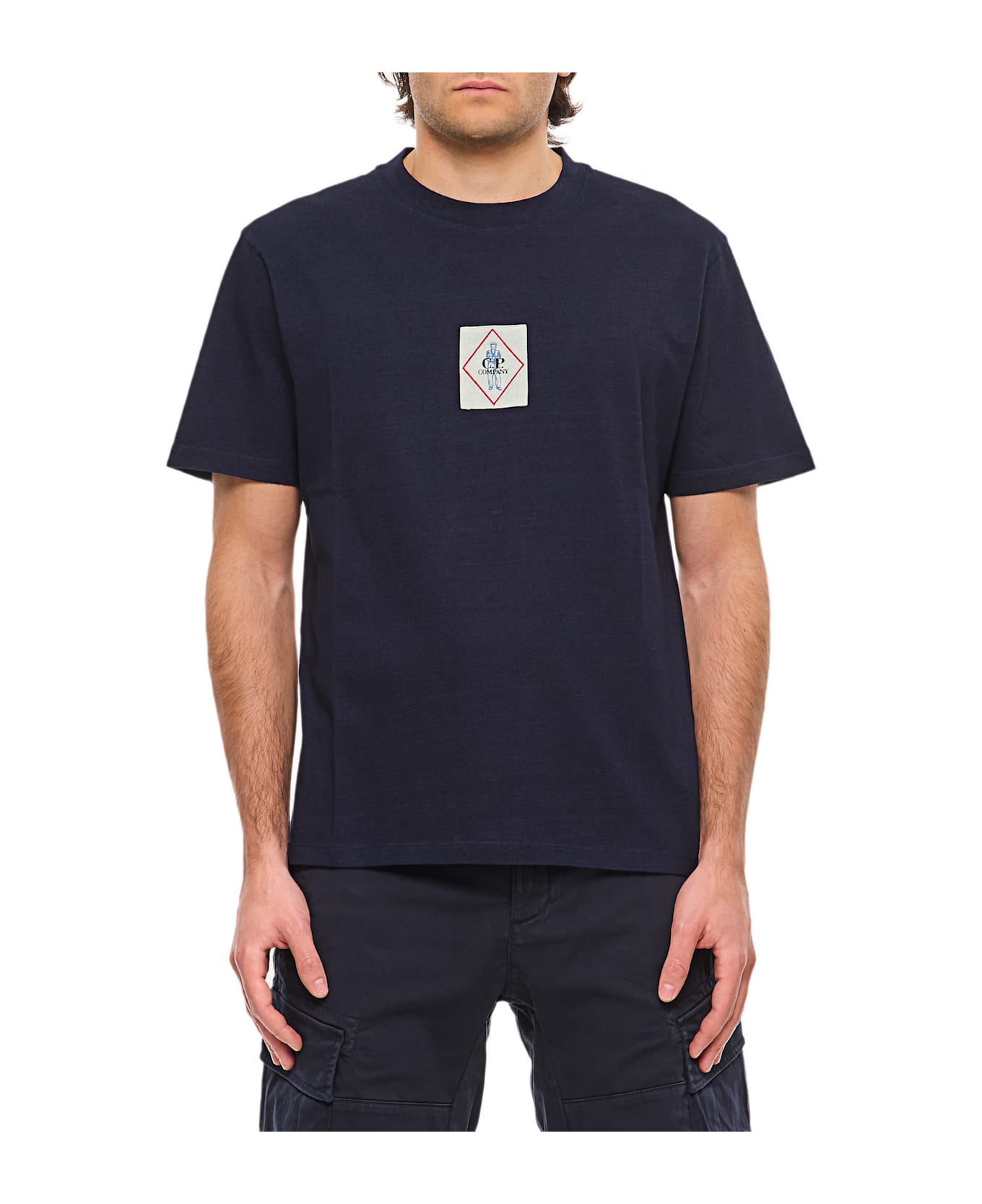 C.P. Company Indigo Jersey Logo T-shirt - Blue