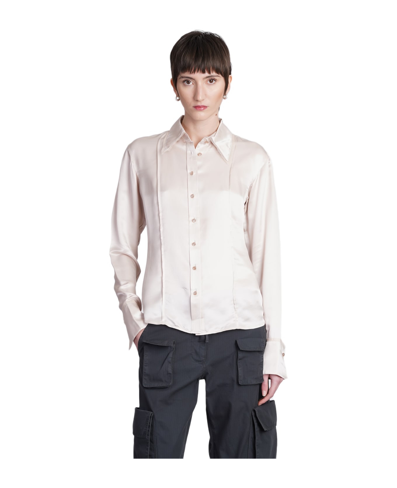 Acne Studios Shirt In Beige Viscose - beige