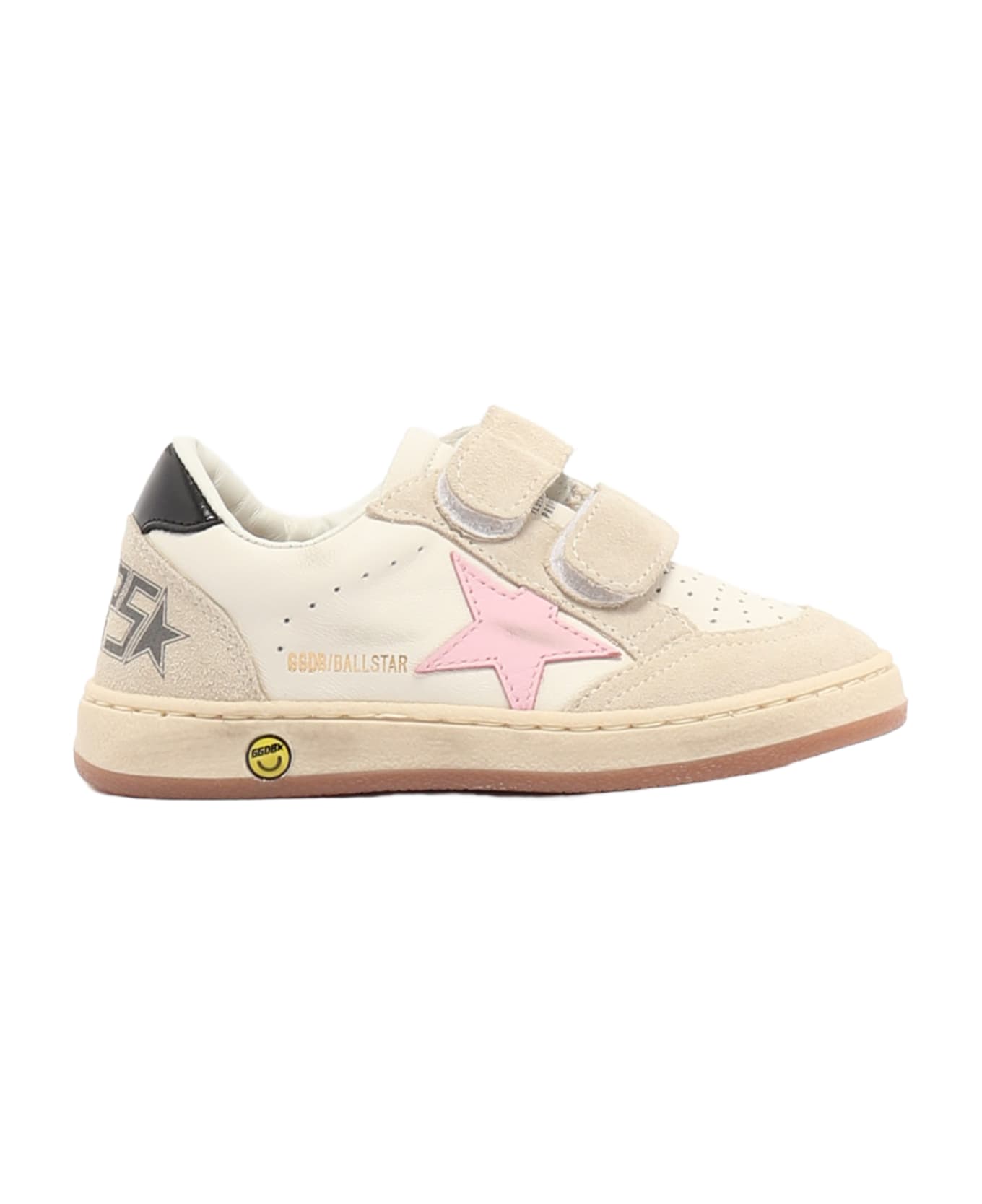 Golden Goose Ballstar Strap Sneaker - BIANCO-ROSA 