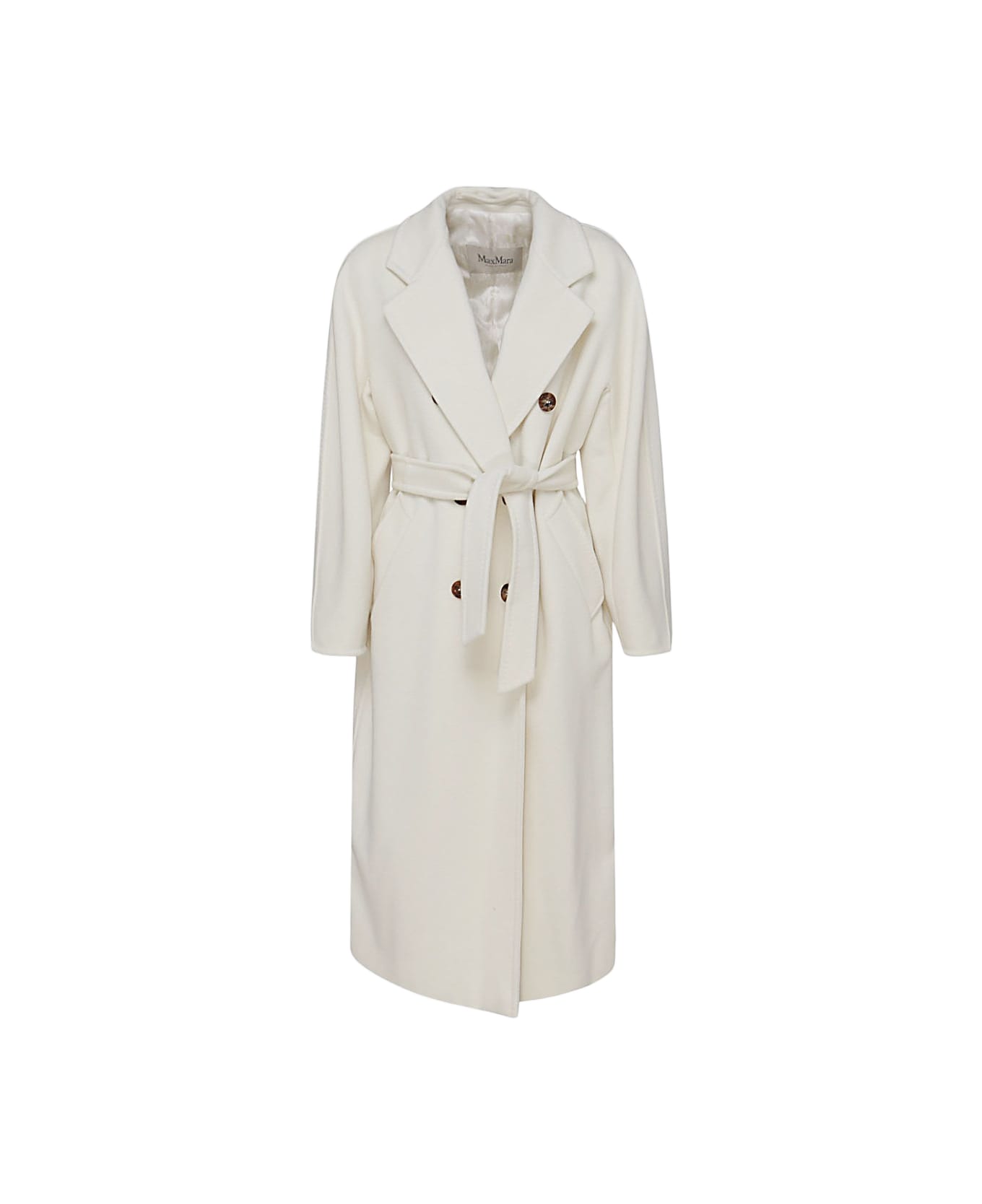 Max Mara White Wool Madame Coat - White