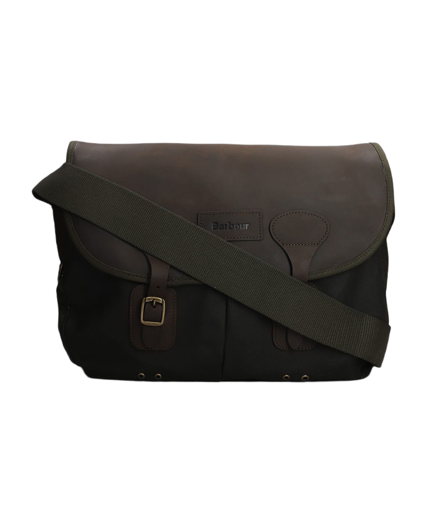 Barbour Tarras Waxed Messenger Bag - Green