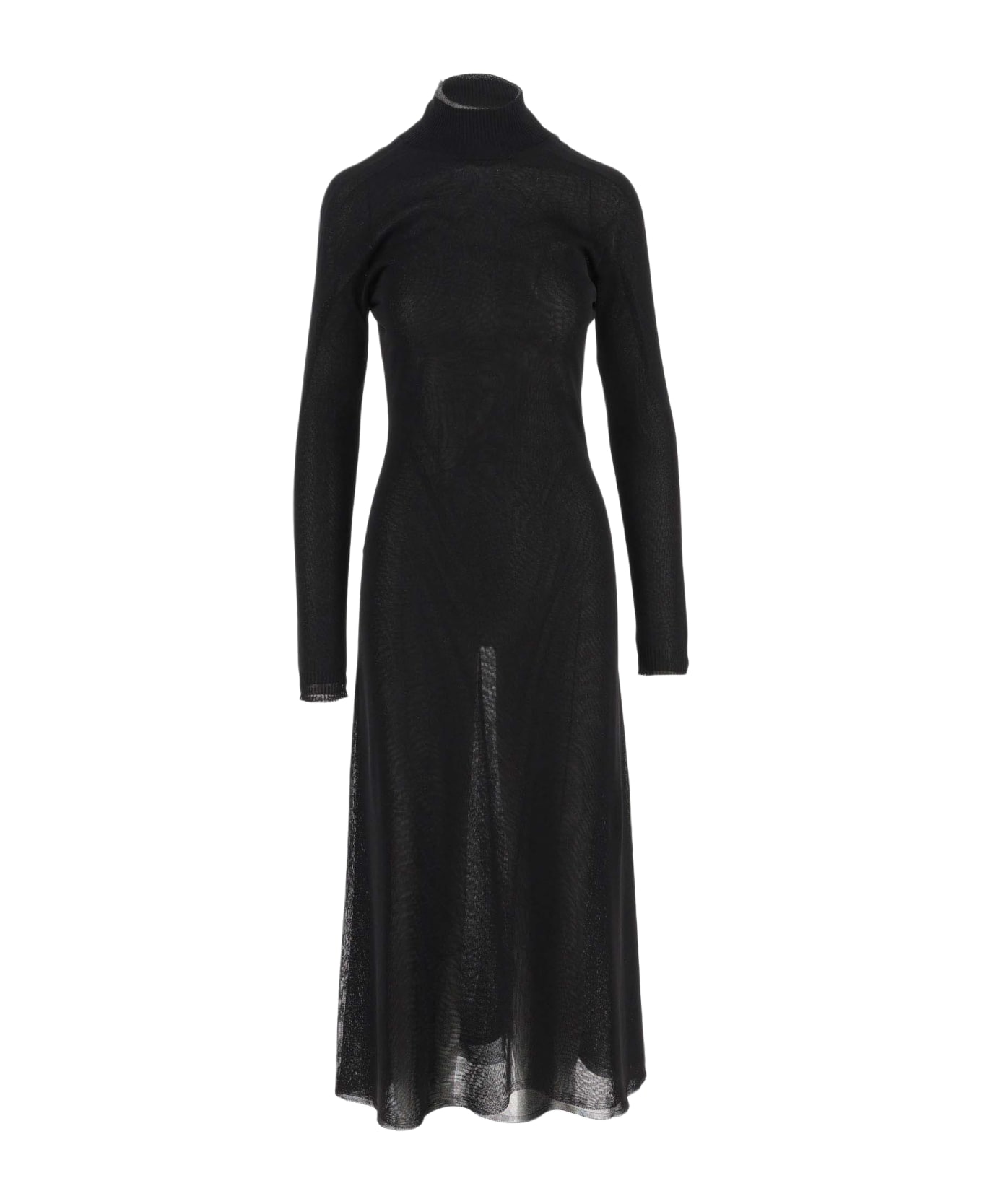 Giorgio Armani Brilliant Knit Longuette Dress - Black