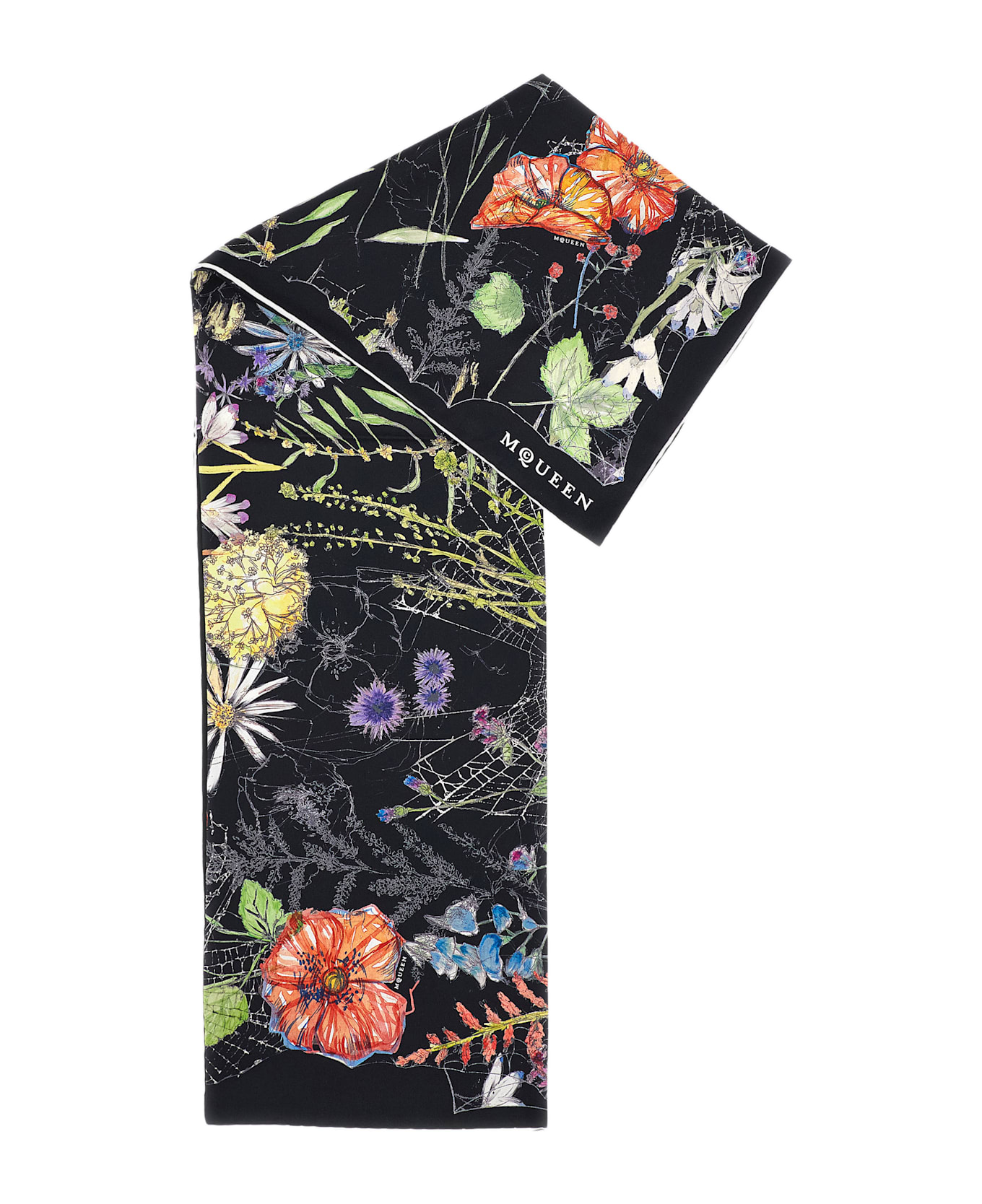 Alexander McQueen Spider Floral Silk Scarf - MultiColour