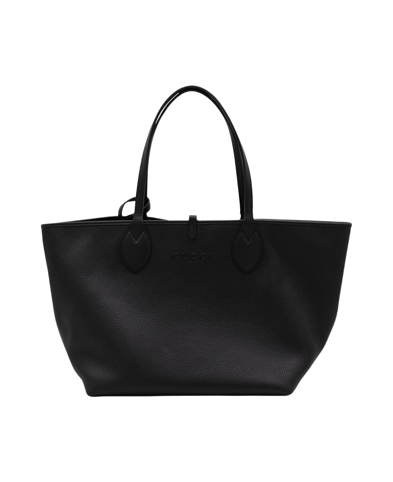 Gucci Black Leather Totissima Tote Bag