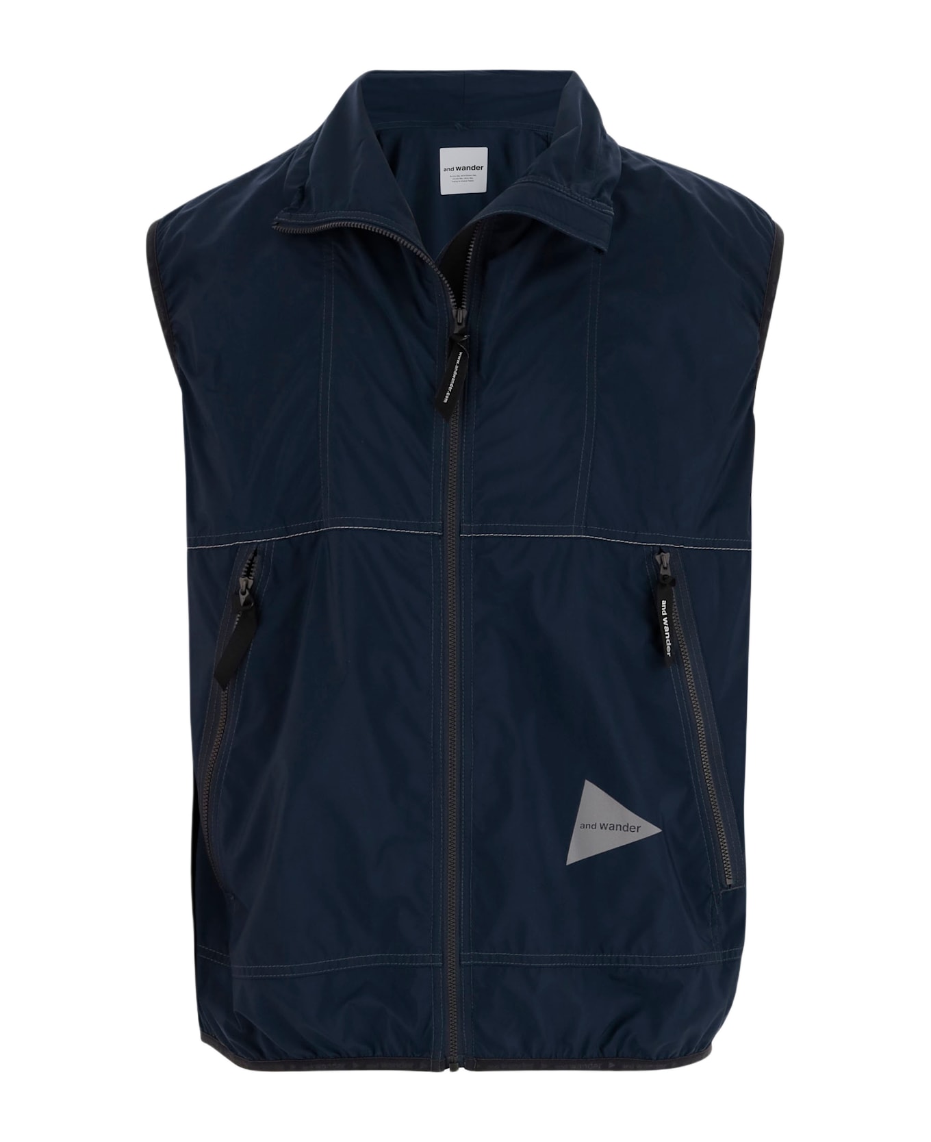 And Wander Winter Vest With Logo - Blue