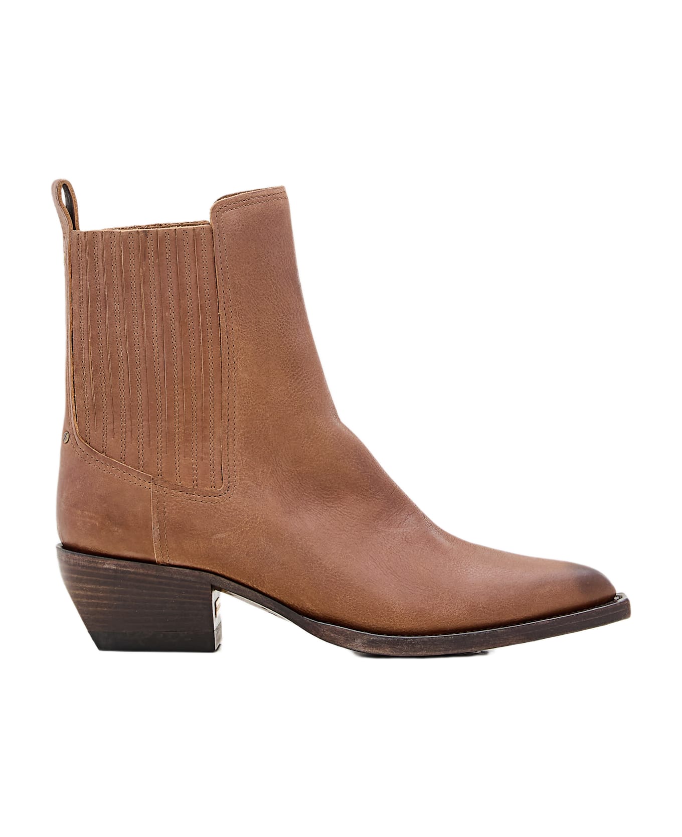 Golden Goose Debbie Beatles Vintage Leather Boots - Brown