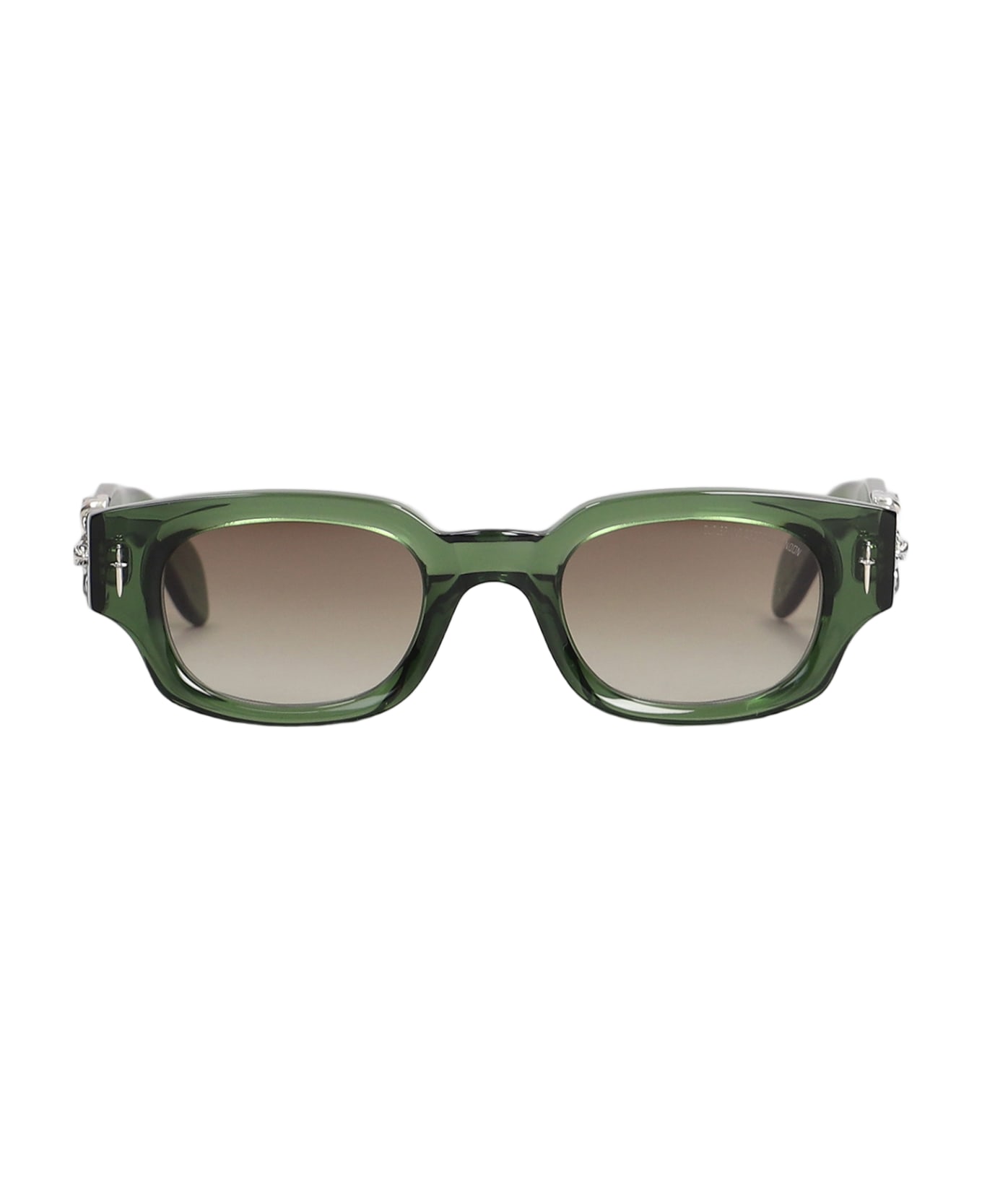 Cutler and Gross The Great Frog Sunglasses In Green Acetate - green