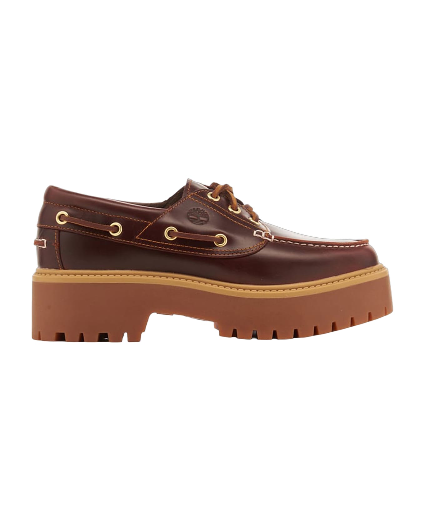 Timberland Stone Street Leather Platform Loafers - Brown