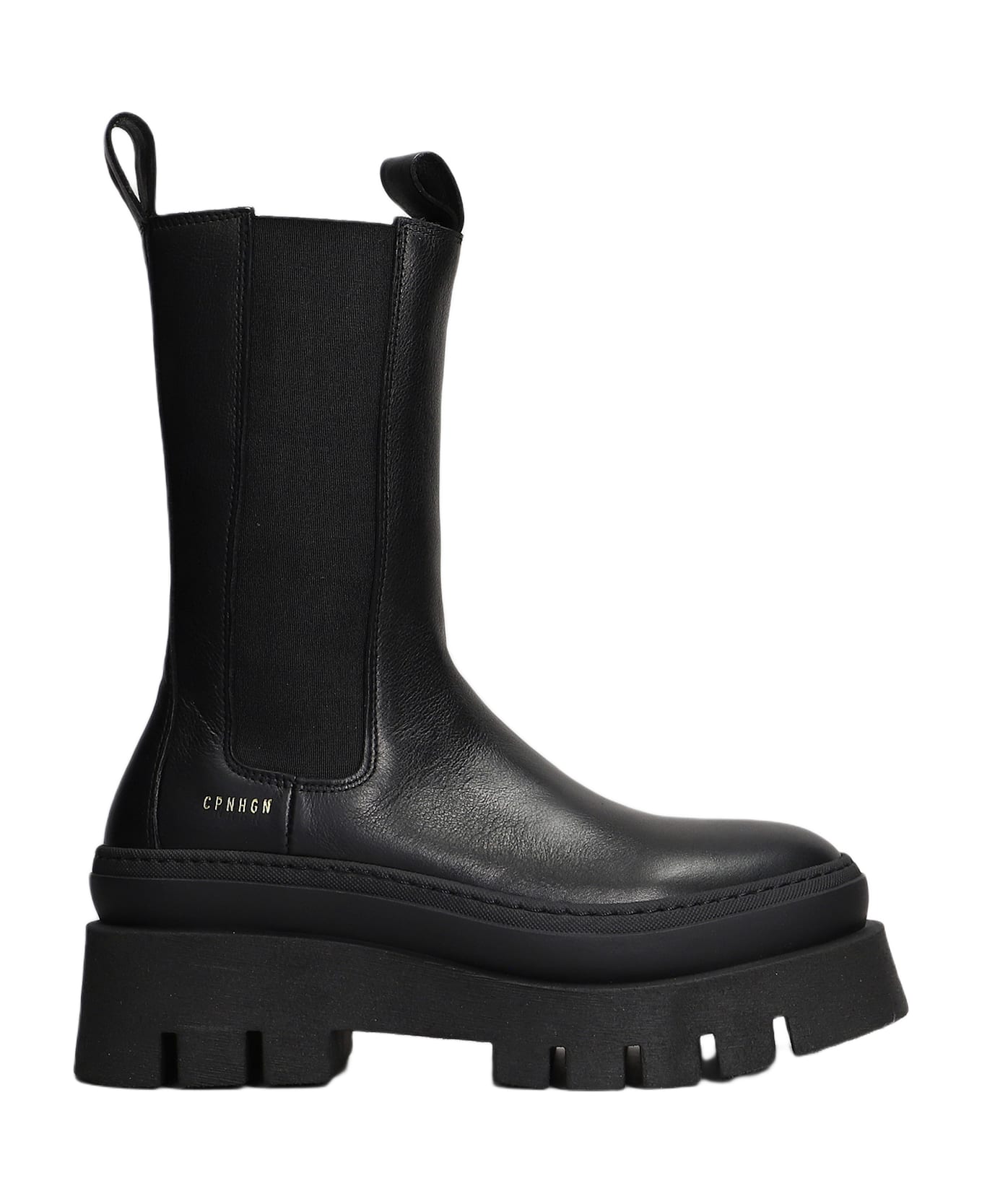 Copenhagen Cph 685 Combat Boots In Black Leather - black