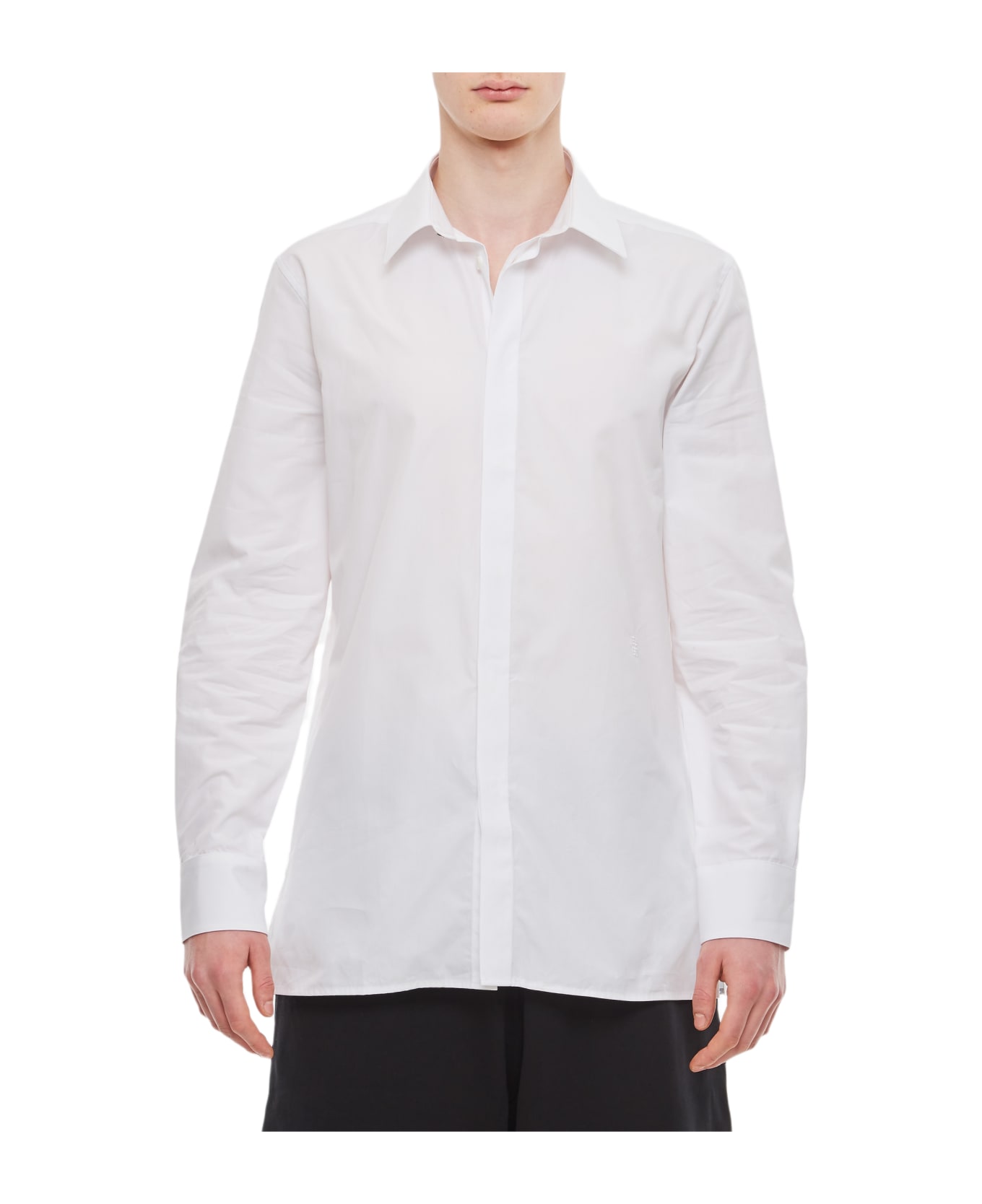 Givenchy 4g Embroidered Poplin Shirt - White
