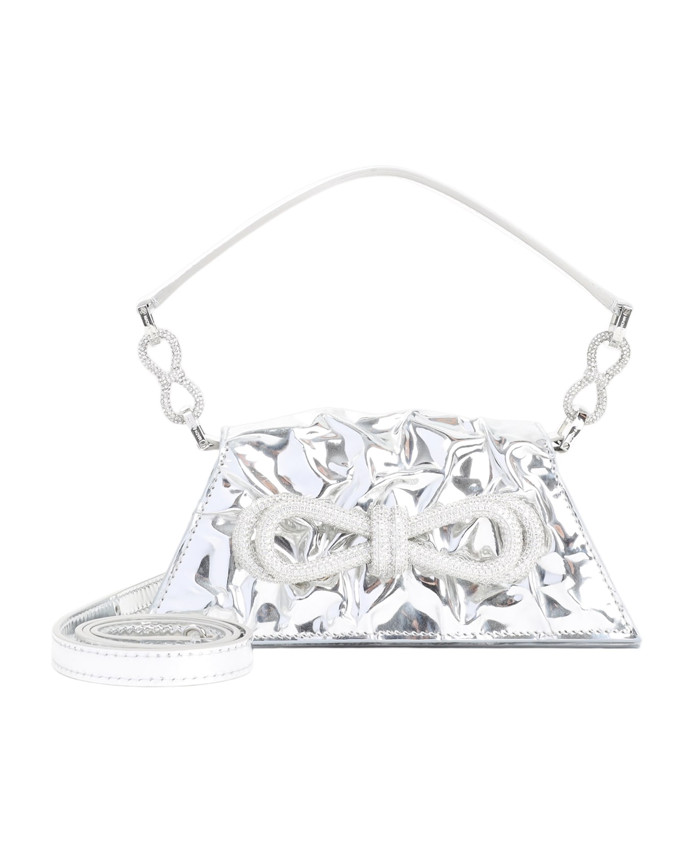 Mach 
Mach Double Bow Samantha Shoulder Bag - Silver