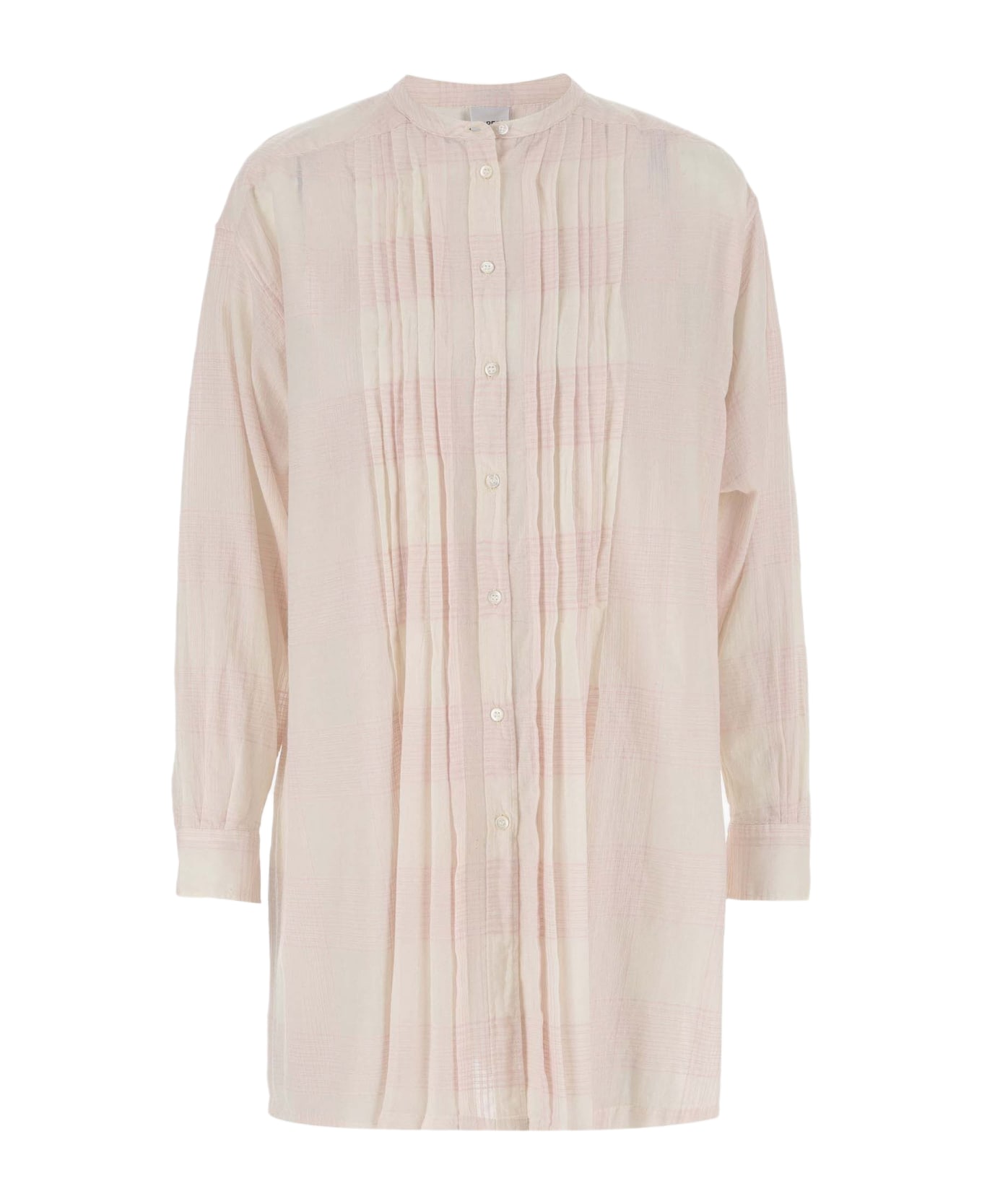 Aspesi Pleat Detail Long Shirt Dress - Pink