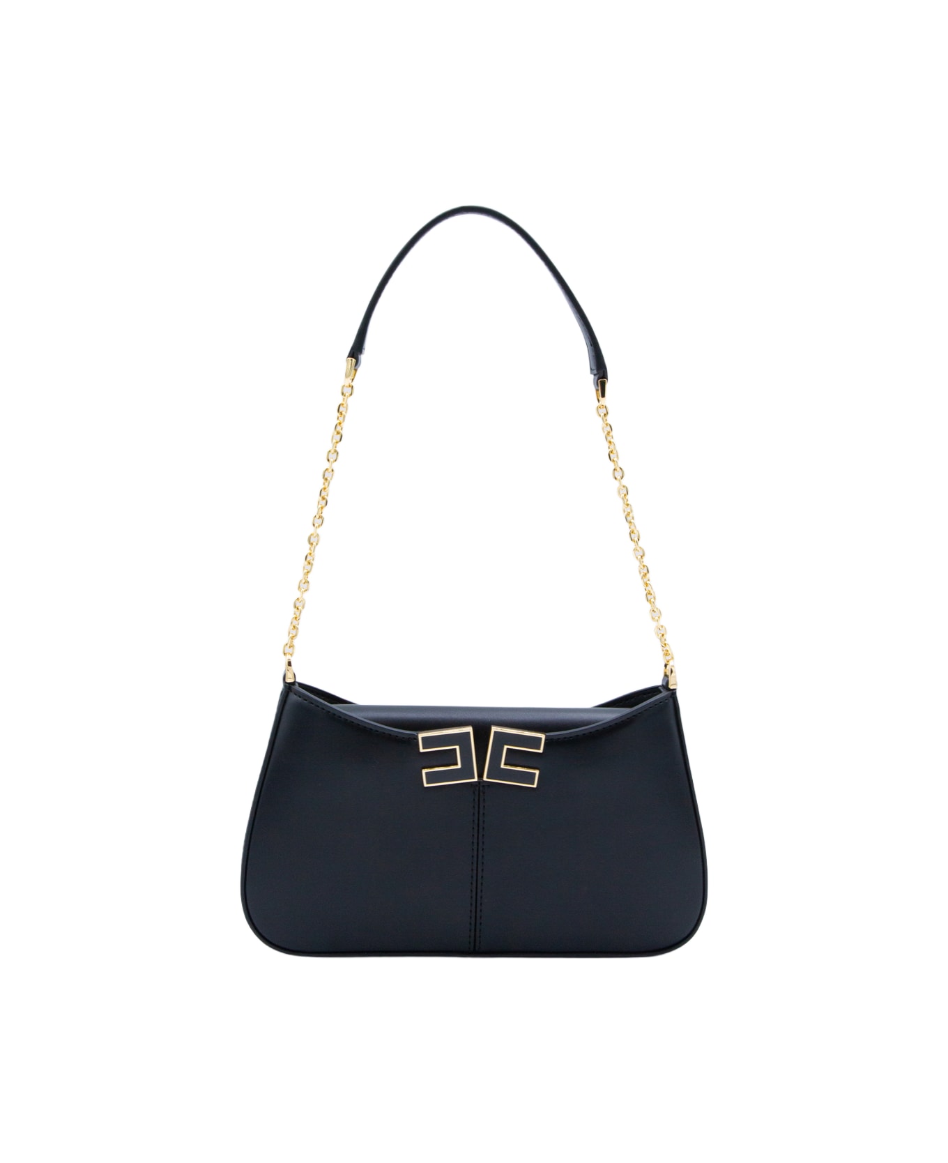 Elisabetta Franchi Black Shoulder Bag - Black