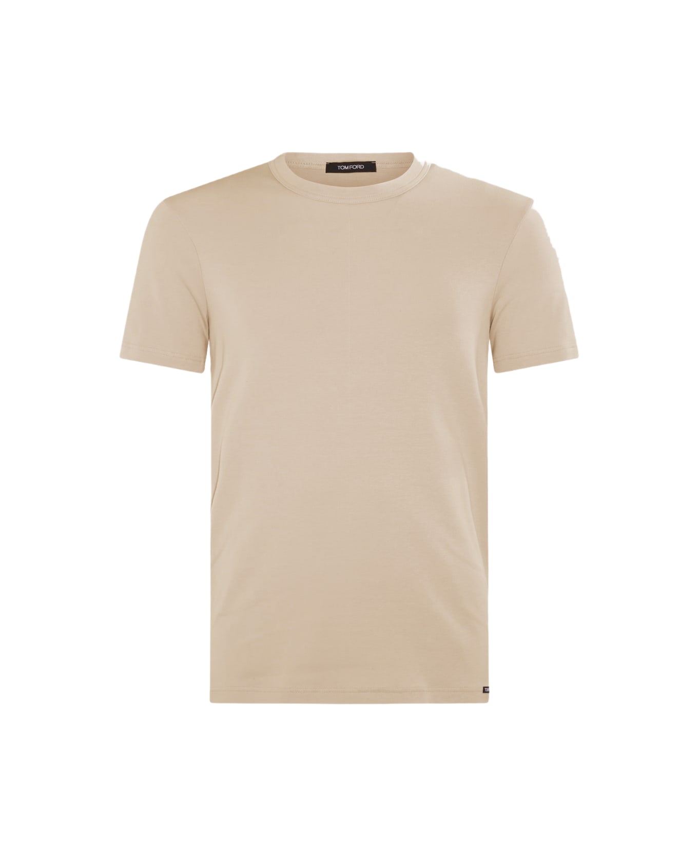 Tom Ford Beige Cotton Blend T-shirt - NUDE 1