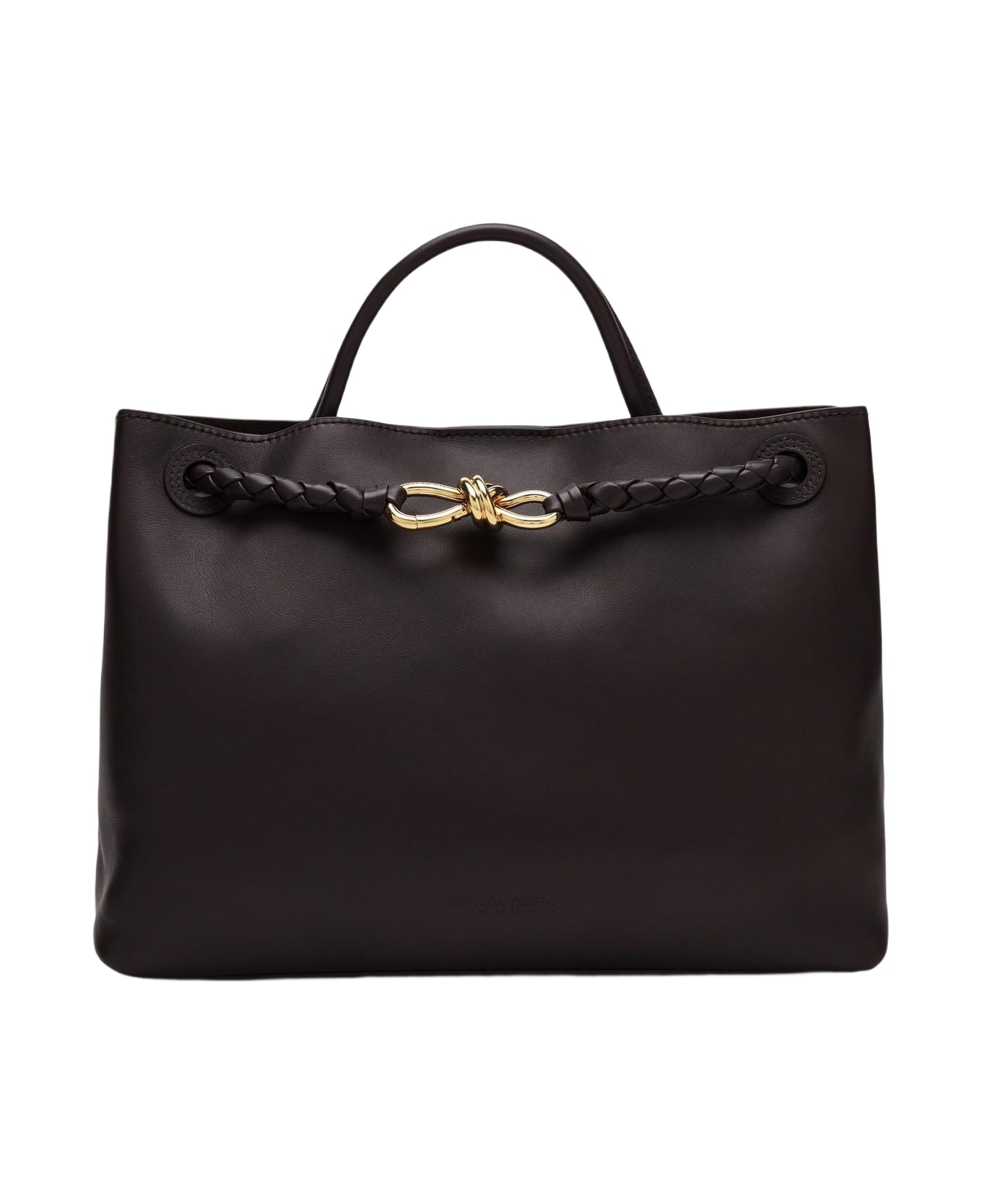 Bottega Veneta Andiamo Medium Bag In Fondant Smooth Leather - Fondant M Brass