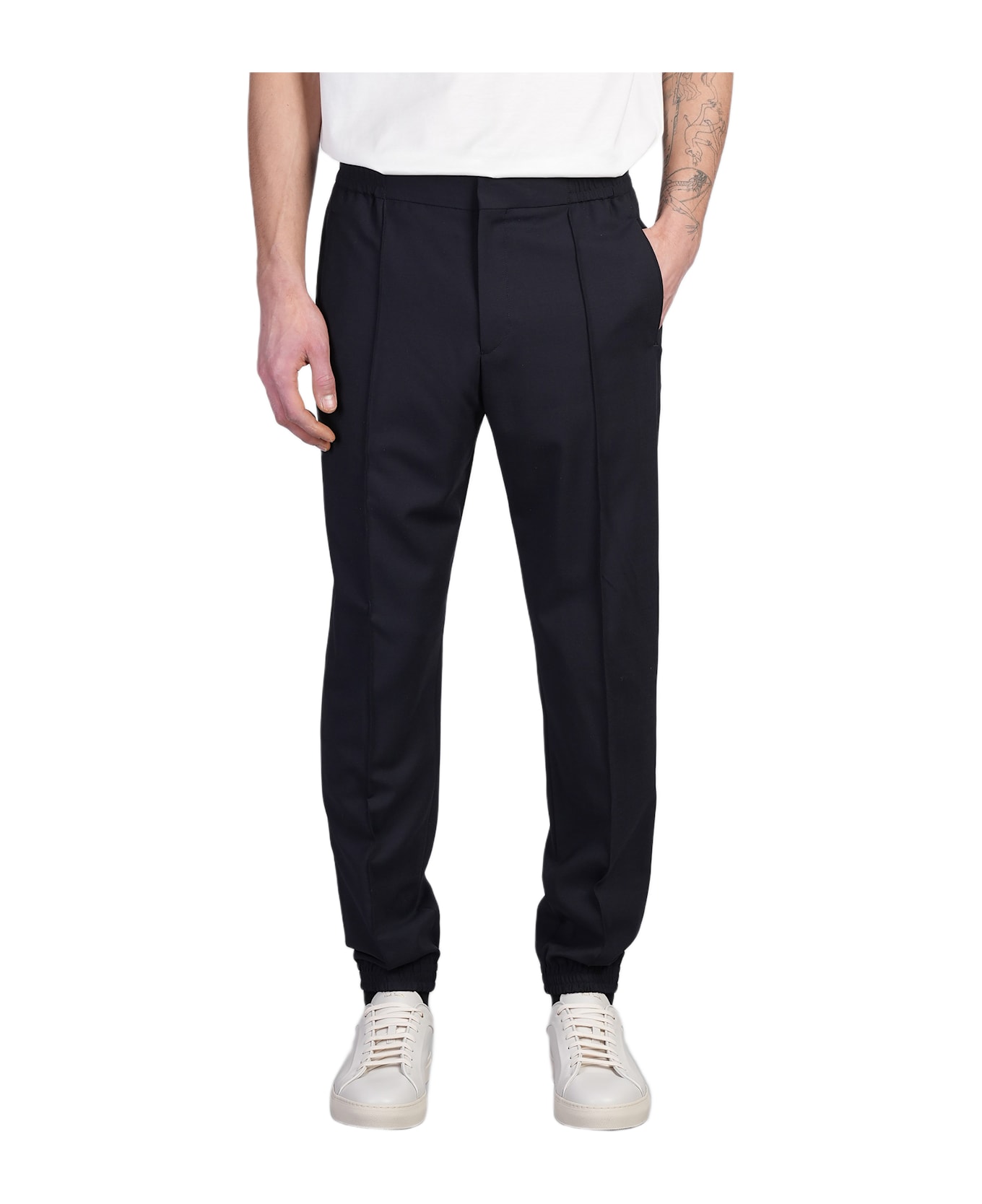 Paul Smith Pants In Blue Wool - blue