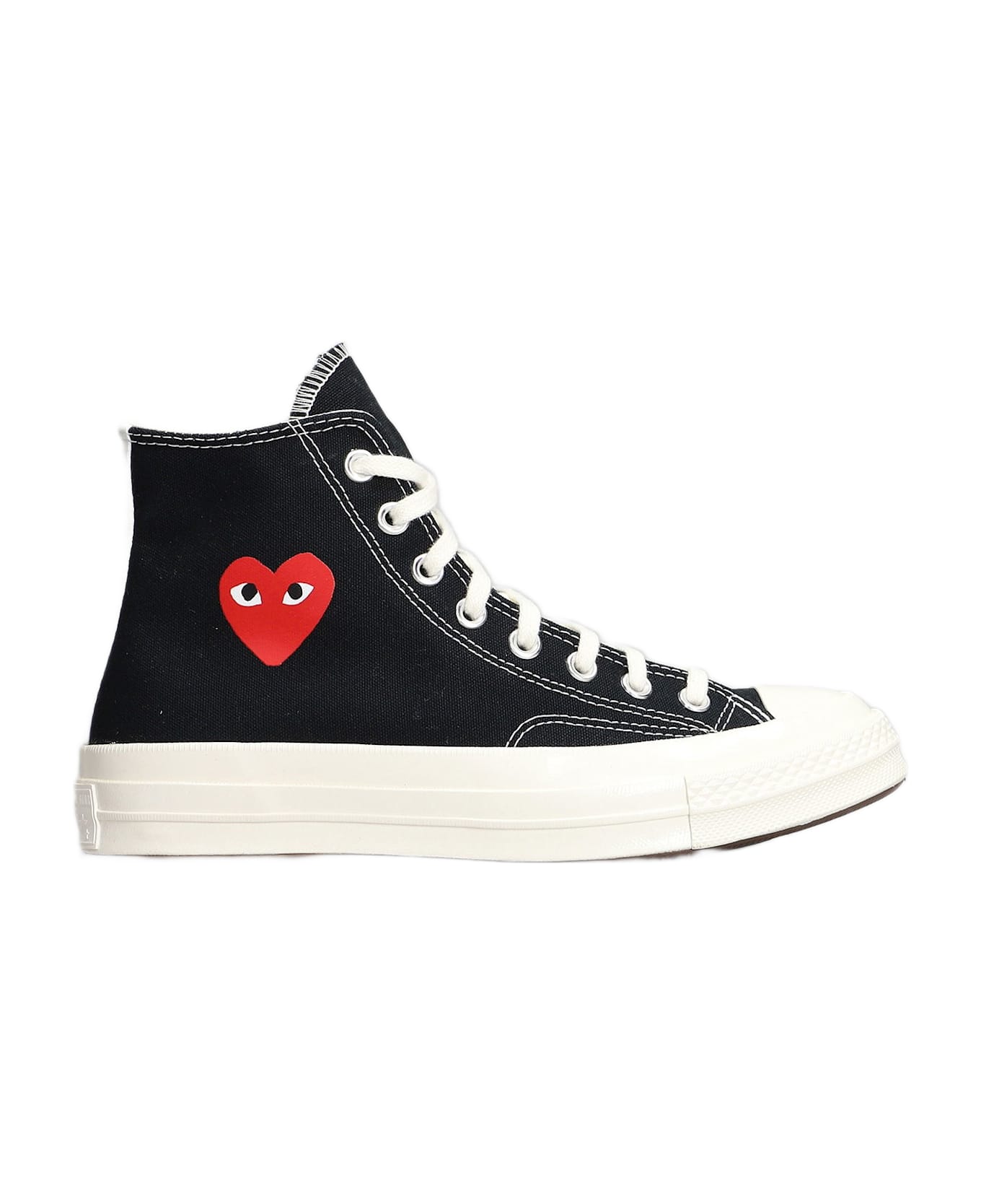Comme des Garçons Play Chuck 70 Cdg High Sneakers In Black Cotton - black