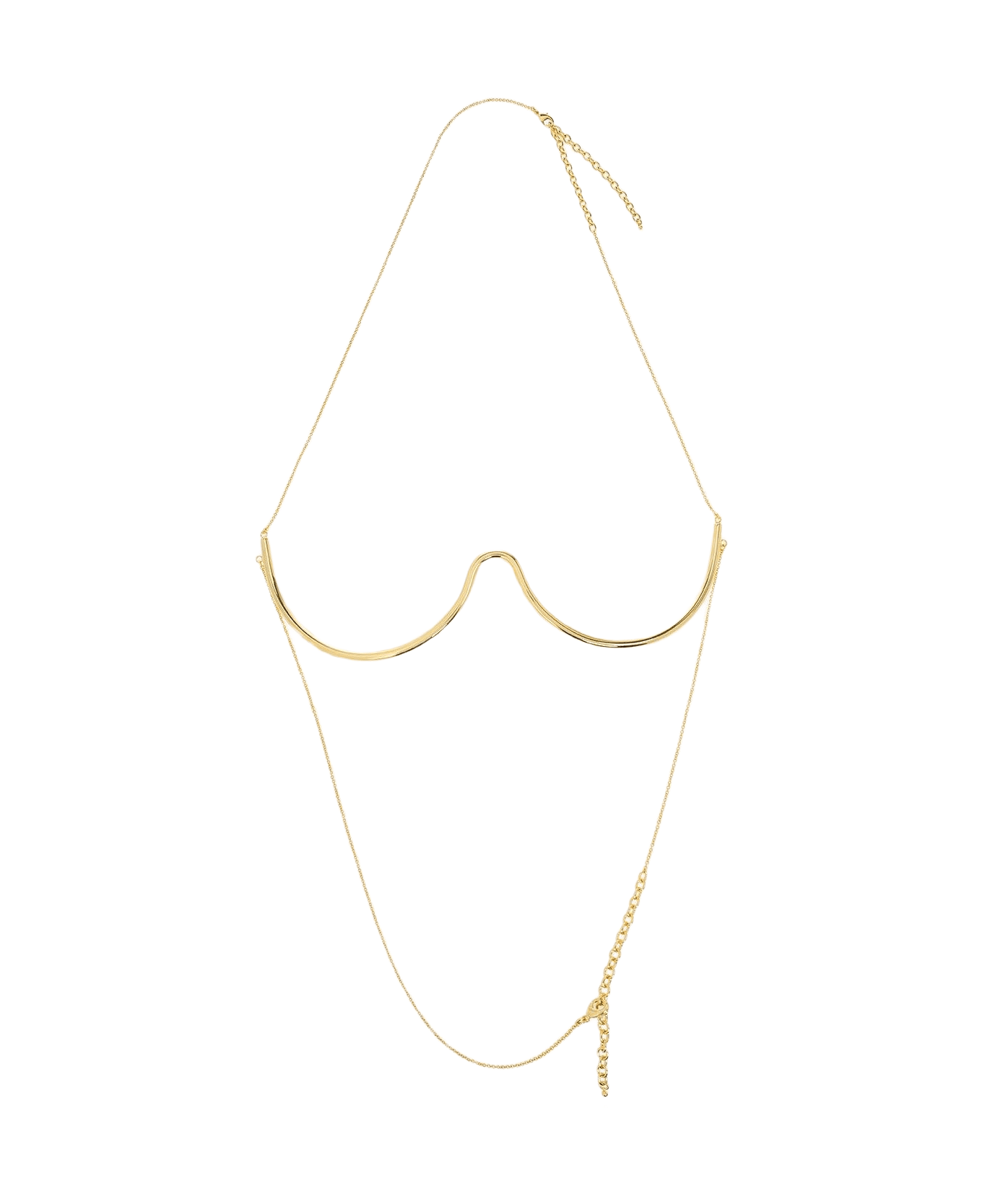 Cult Gaia Bra-cup Chain Linked Necklace - Gold