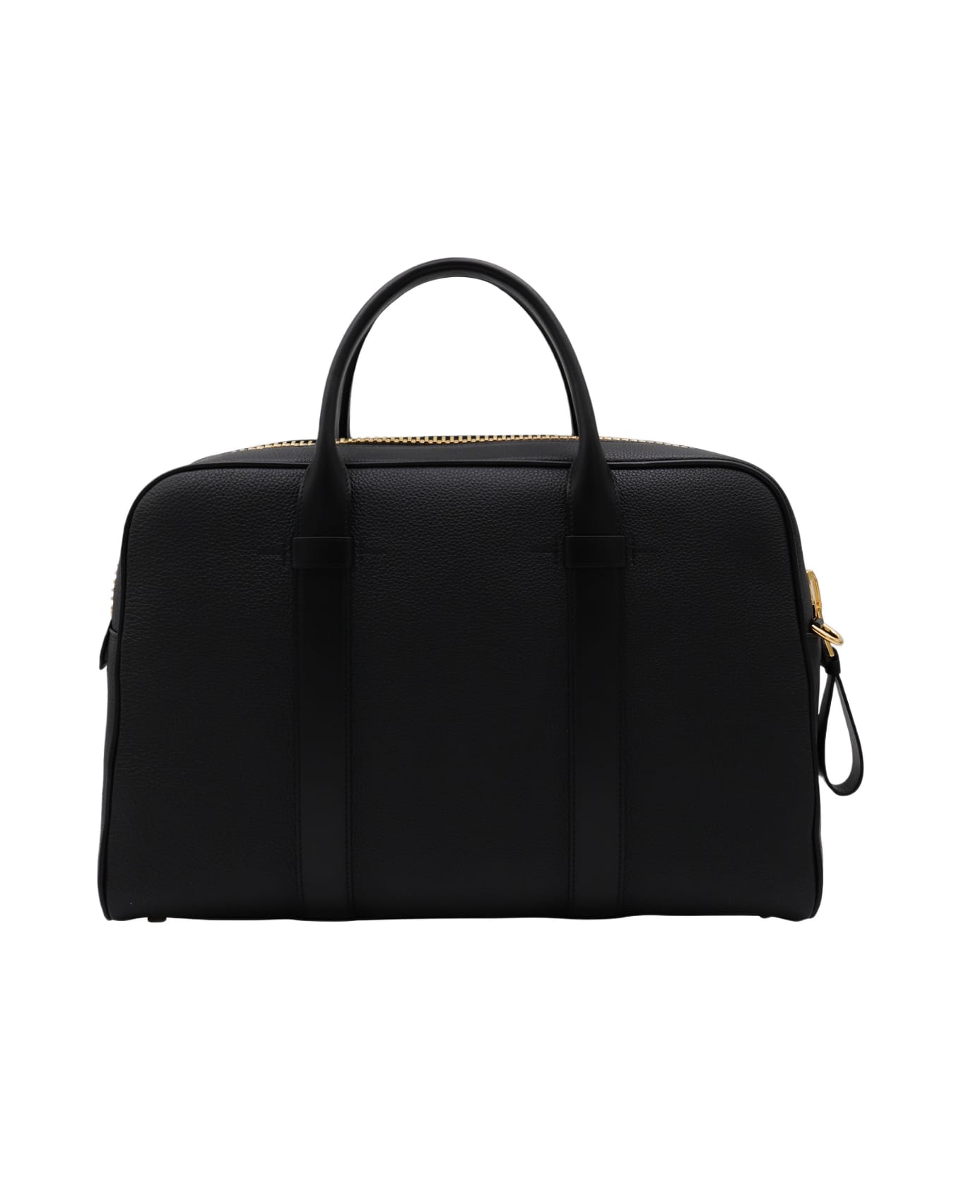 Tom Ford Black Leather Shoulder Bag - Black