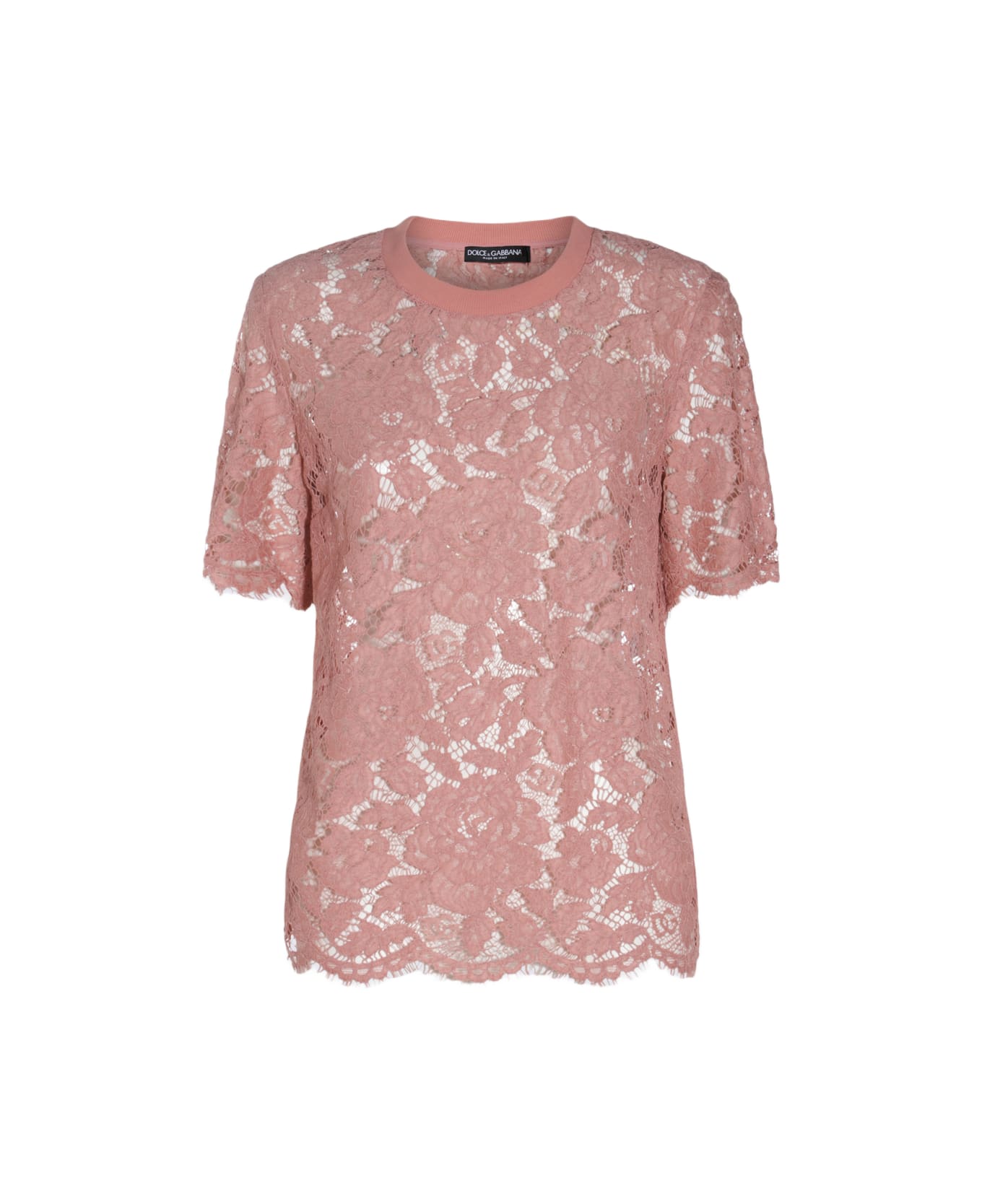 Dolce 
Gabbana Pink Cotton Top - ROSA POLVERE SCURO