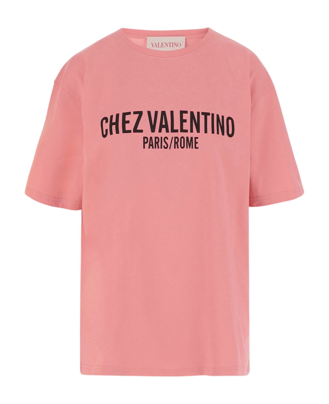 Valentino Chez Valentino Print Cotton Jersey T-shirt - ROSA.