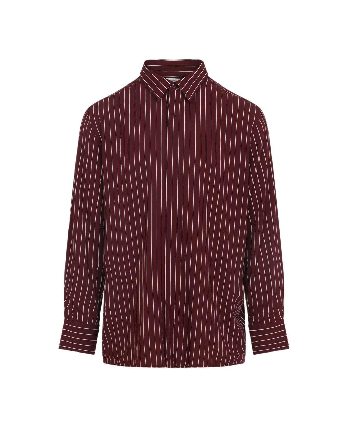 Saint Laurent Viscose Shirt - Bordeaux Craie